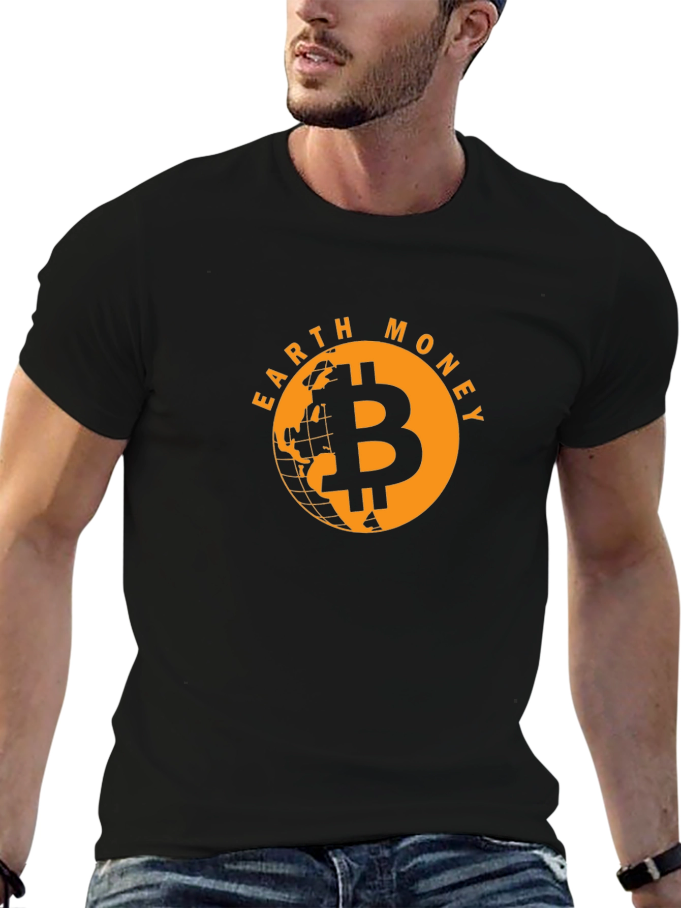 Earth Money Bitcoin T-Shirt - Black