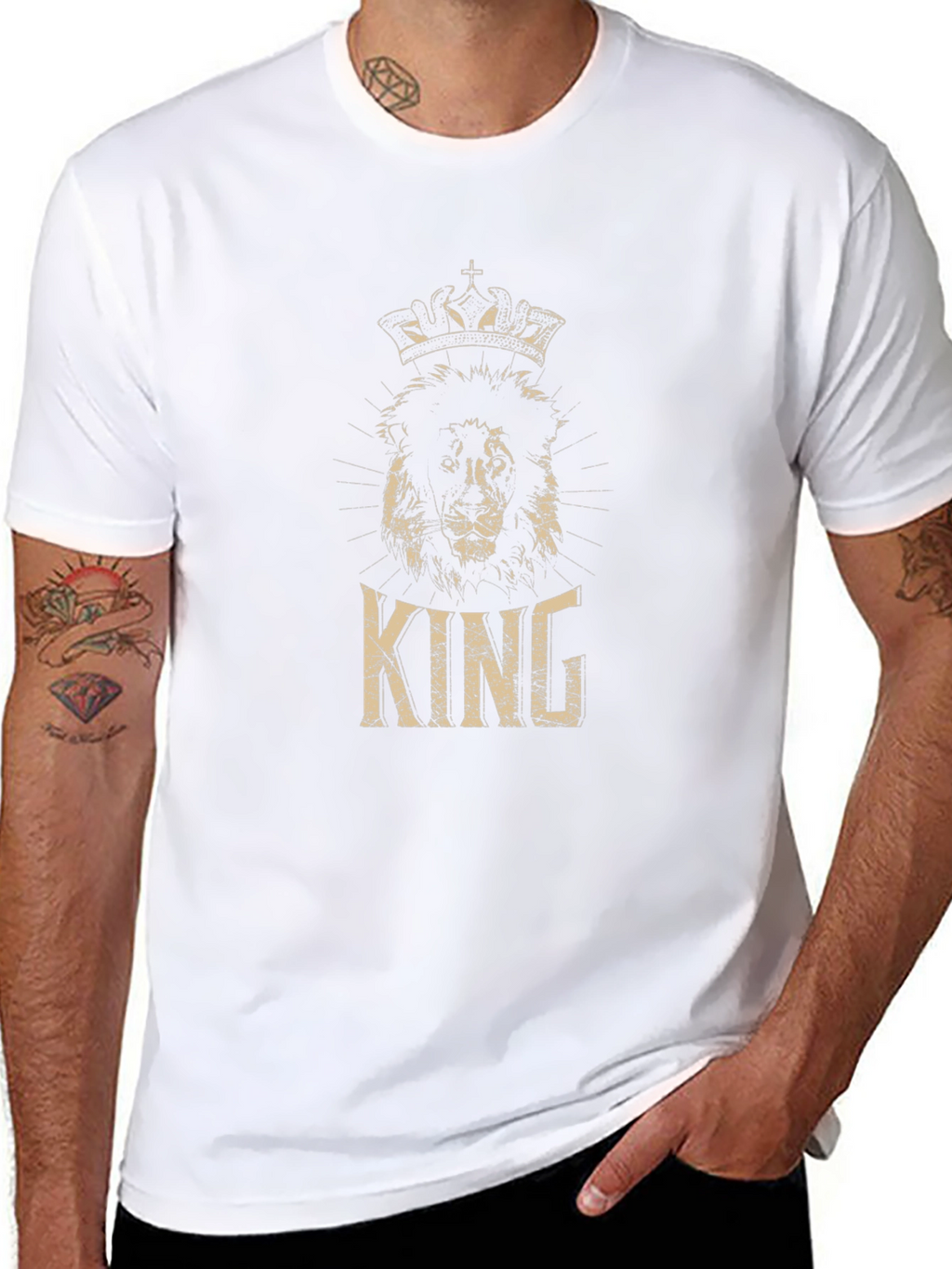 King Lion Graphic Tee - Mens Black T-Shirt