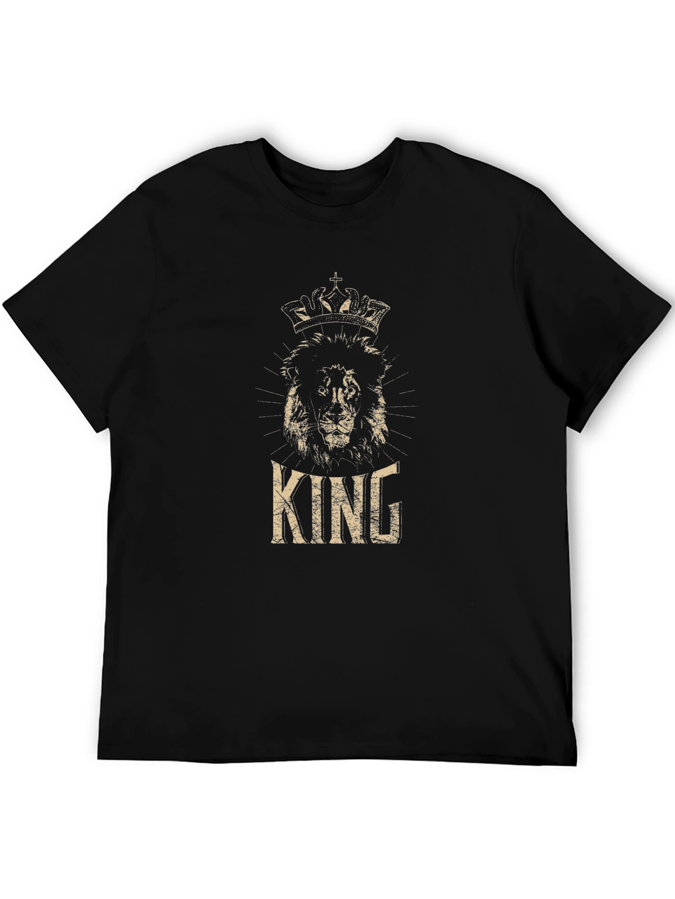King Lion Graphic Tee - Mens Black T-Shirt