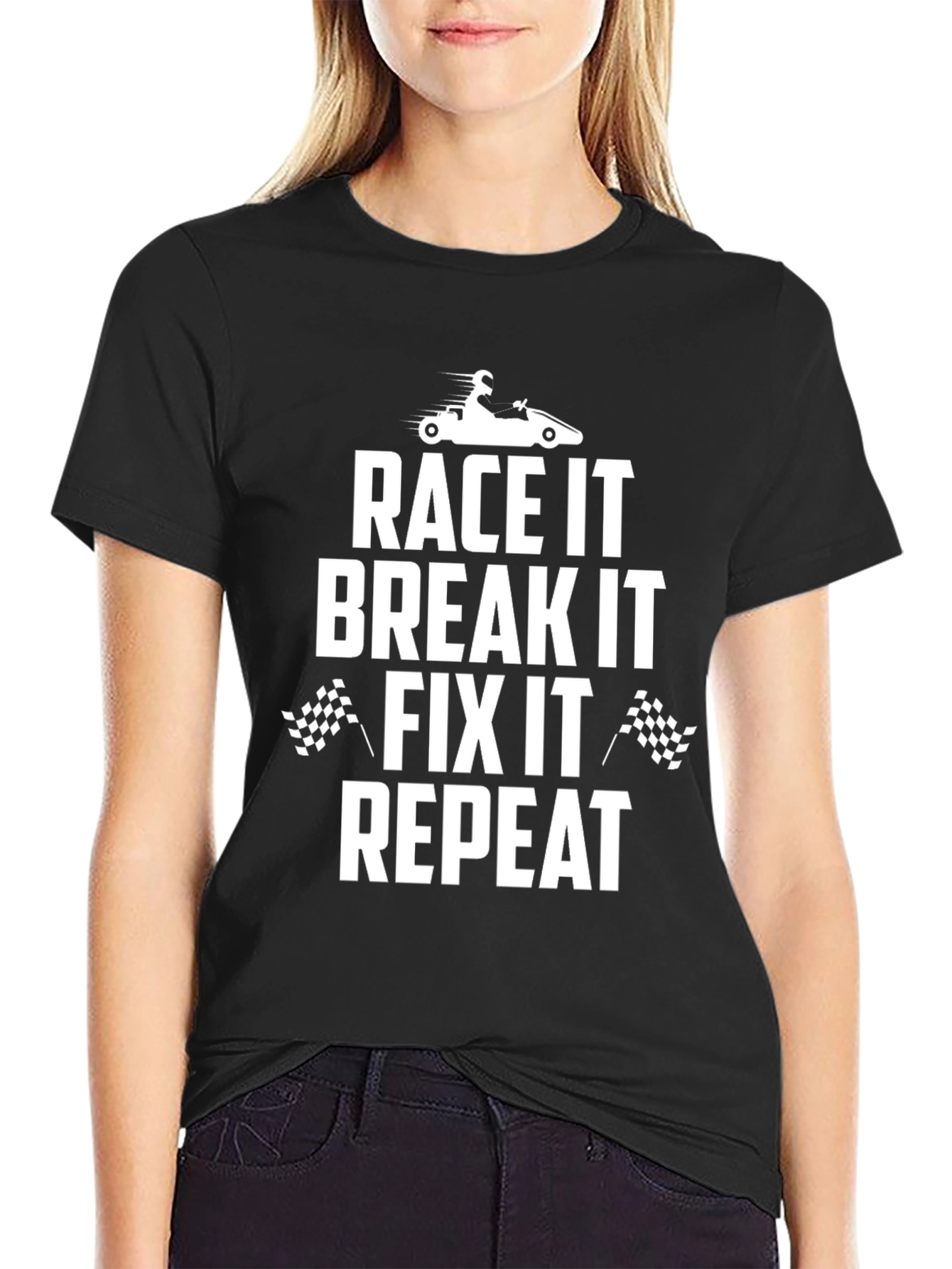 Race It Break It Fix It Repeat Graphic Tee