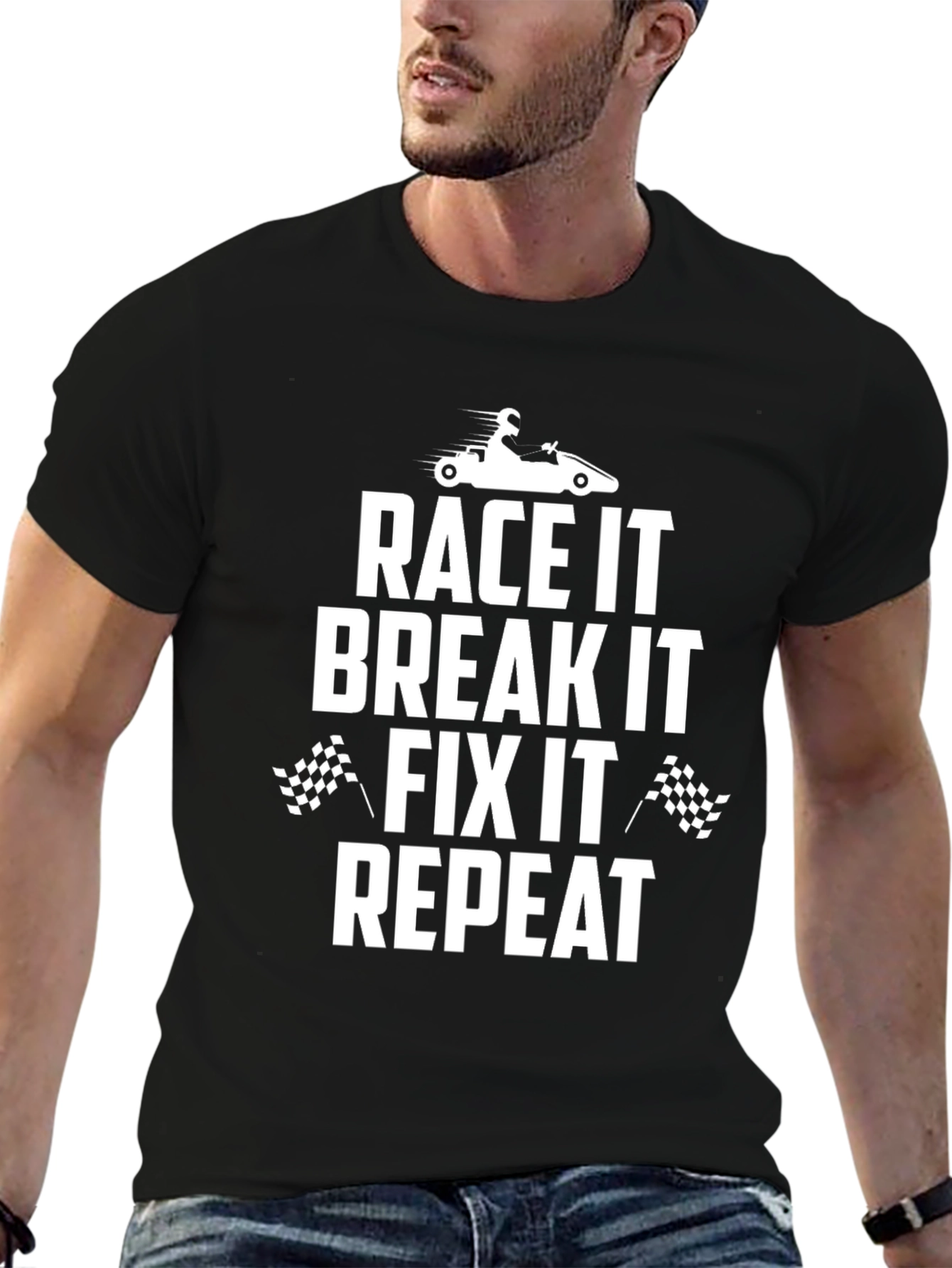 Race It Break It Fix It Repeat Graphic Tee