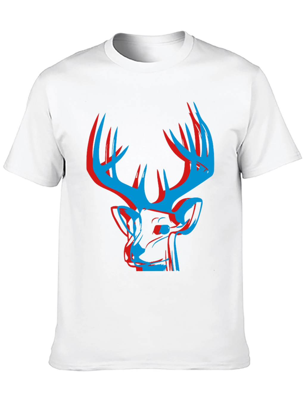 Modern Deer Graphic Tee - Black