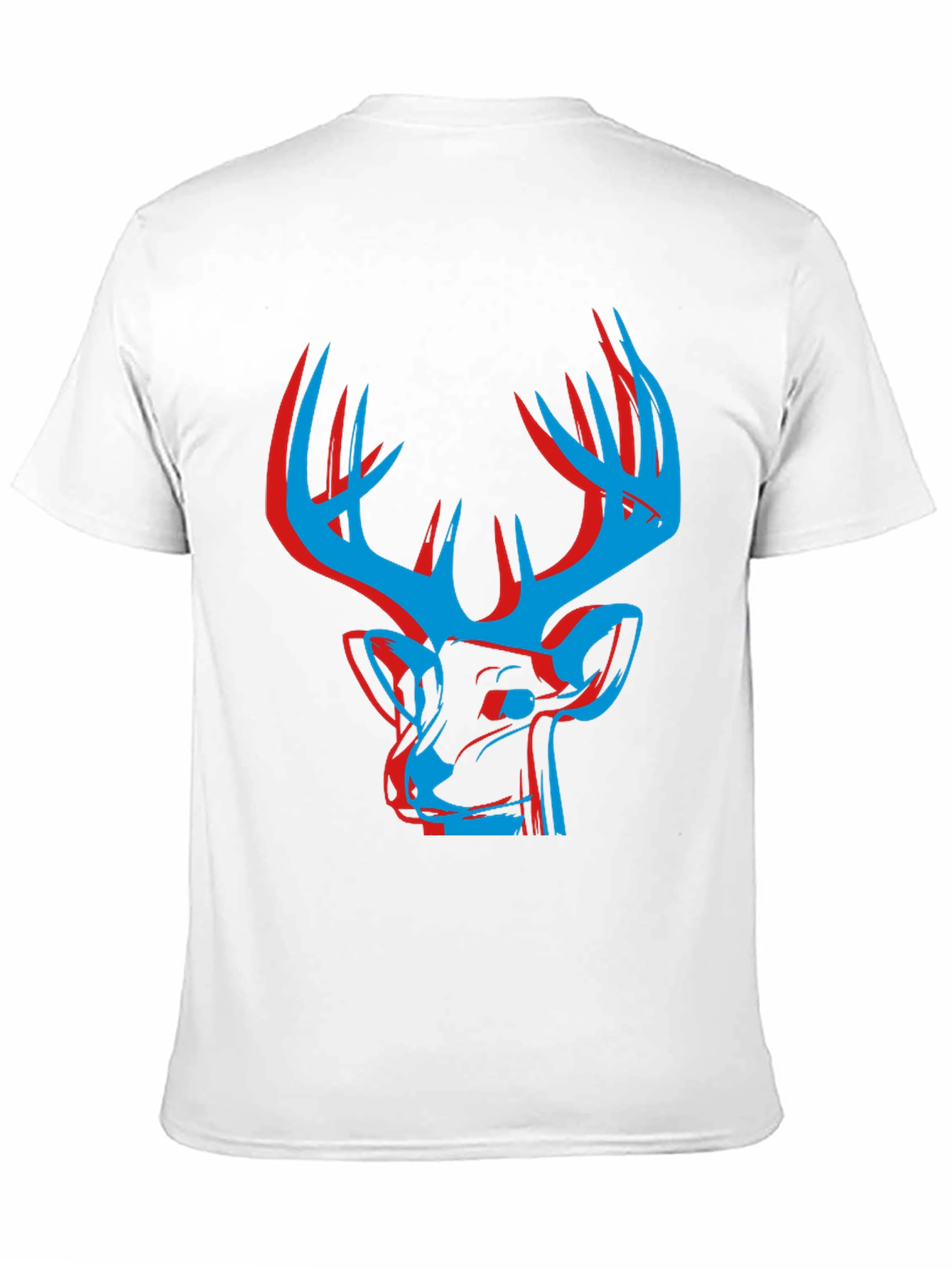 Modern Deer Graphic Tee - Black