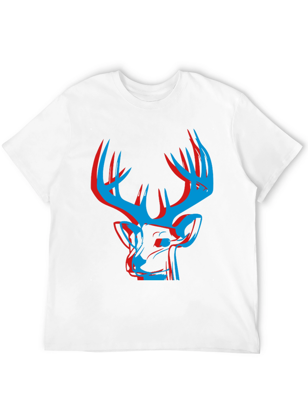 Modern Deer Graphic Tee - Black