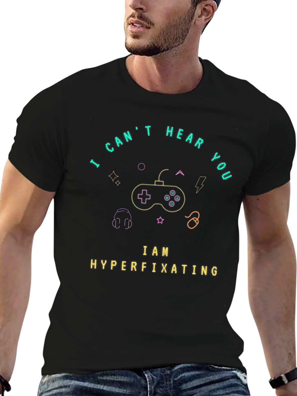 I Cant Hear You Hyperfixating Gamer T-Shirt