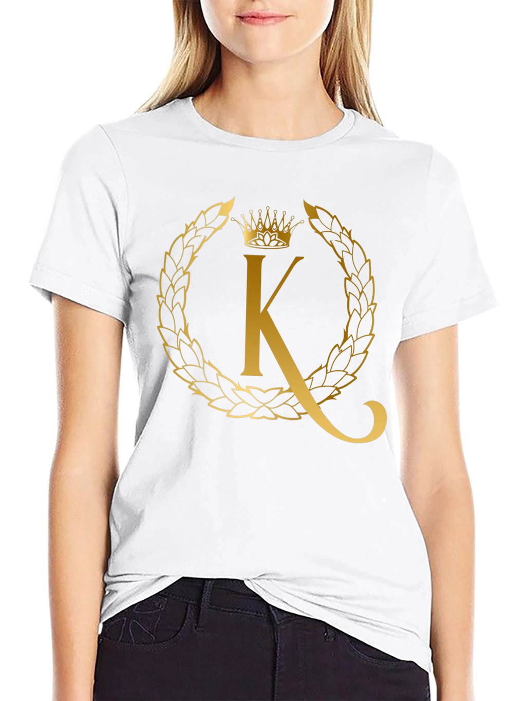Golden K Crown Tee - Stylish Mens Graphic T-Shirt