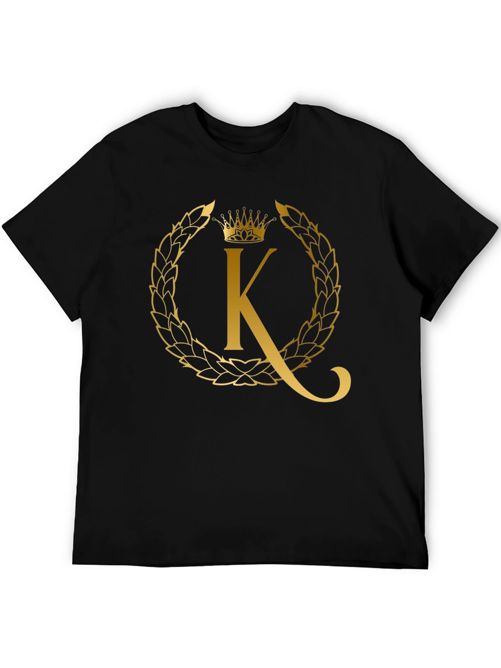 Golden K Crown Tee - Stylish Mens Graphic T-Shirt