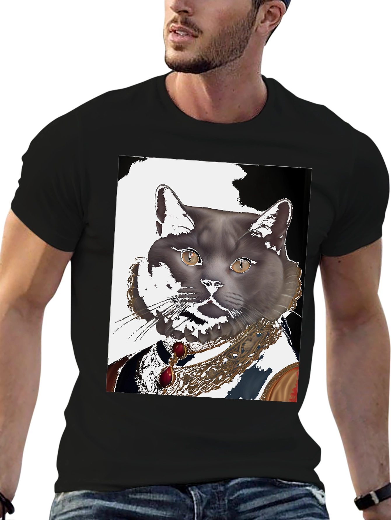 Regal Cat Portrait T-Shirt
