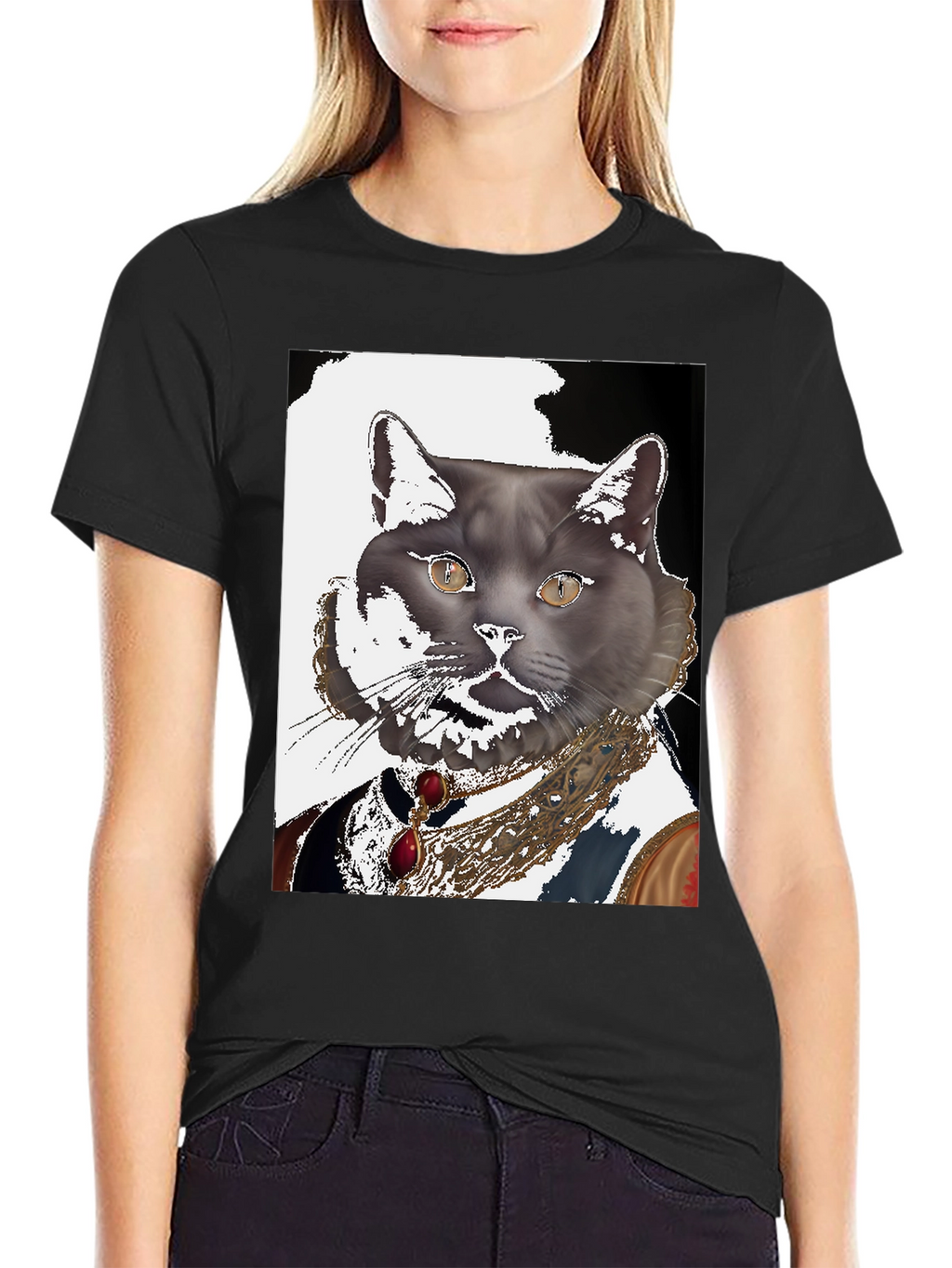 Regal Cat Portrait T-Shirt