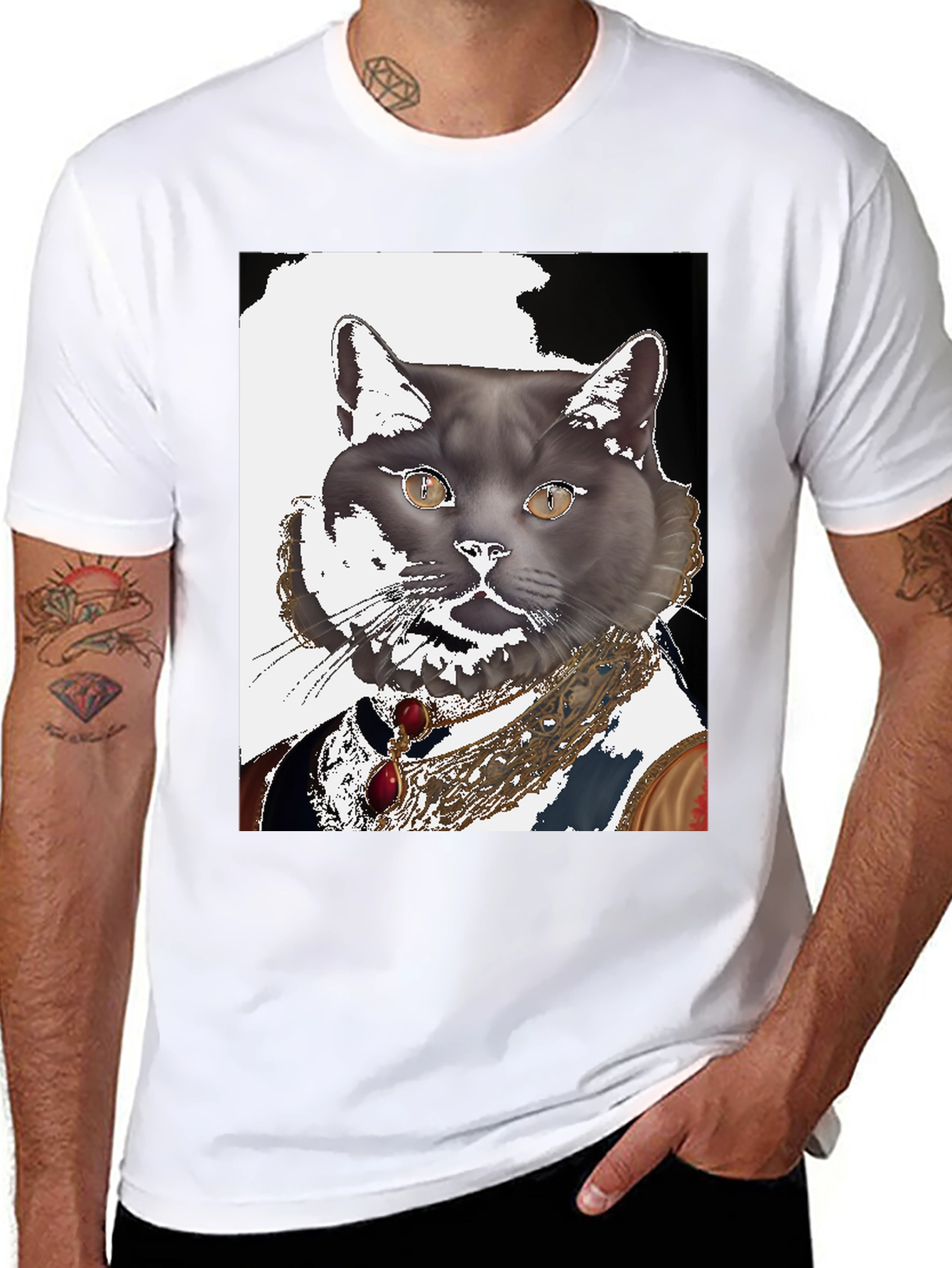 Regal Cat Portrait T-Shirt