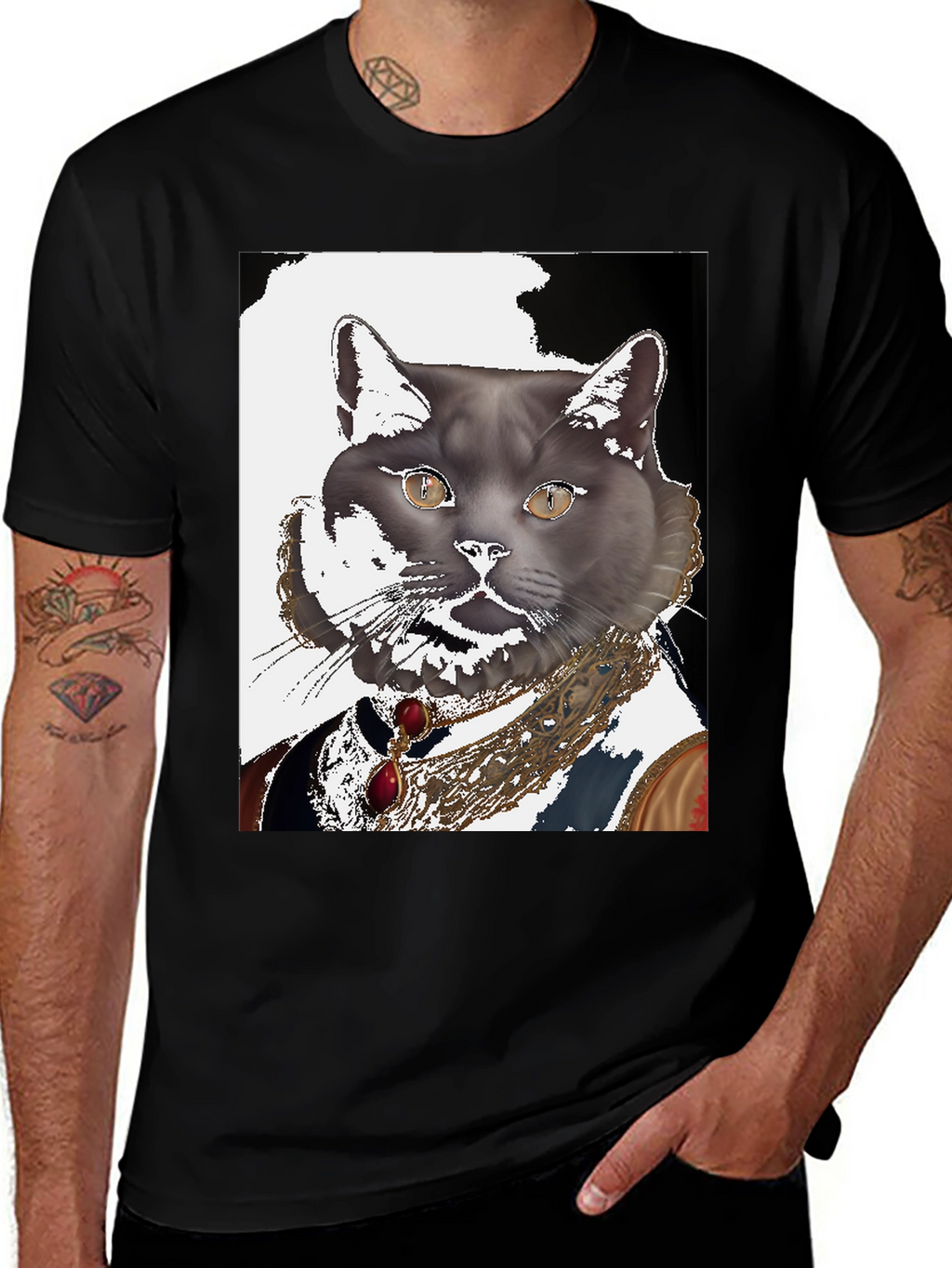 Regal Cat Portrait T-Shirt
