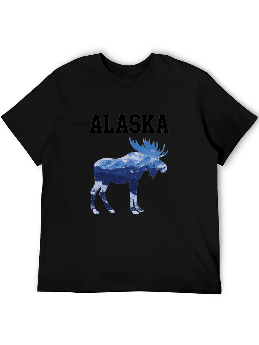 Alaska Moose Graphic Print T-Shirt