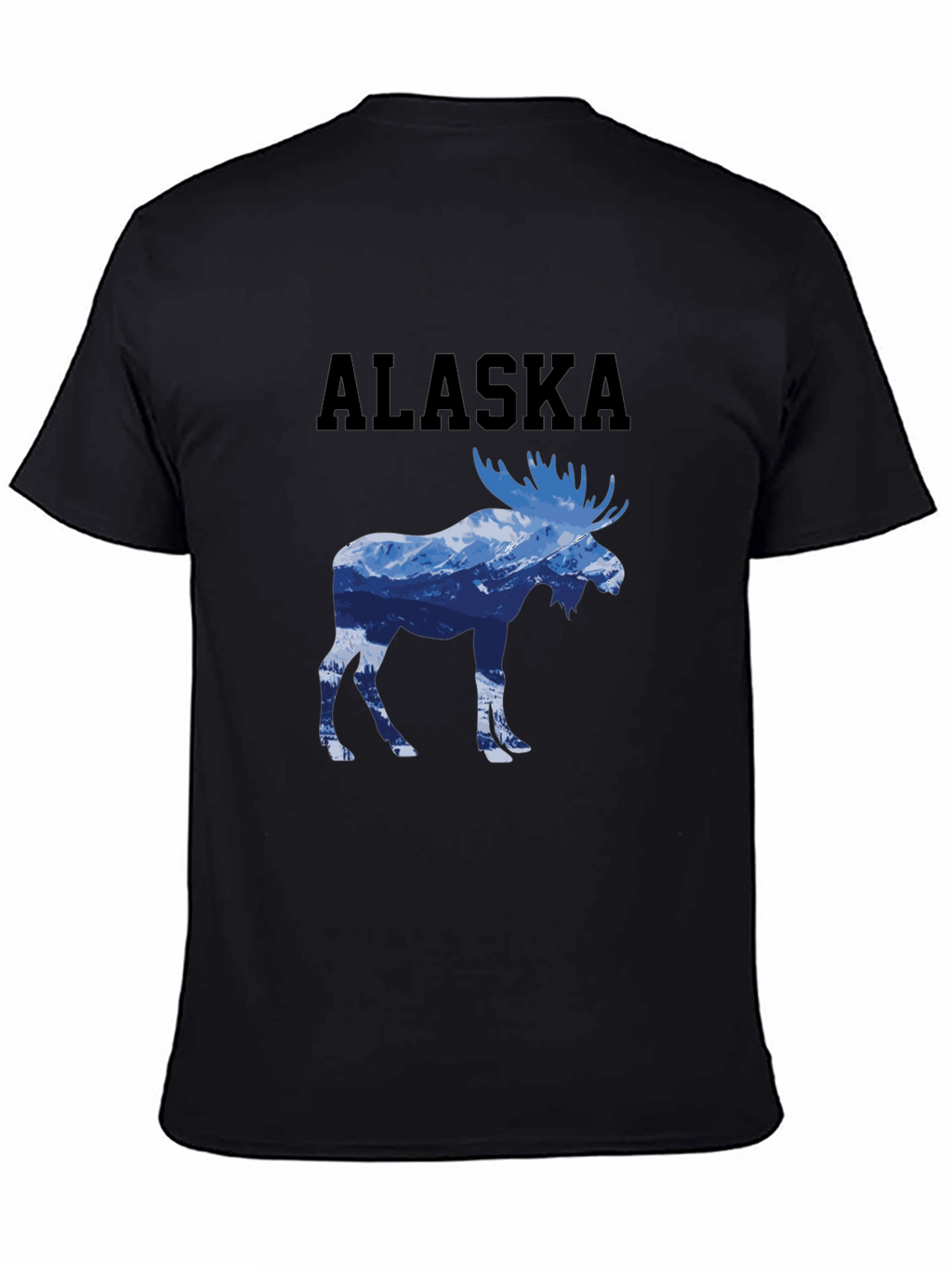 Alaska Moose Graphic Print T-Shirt