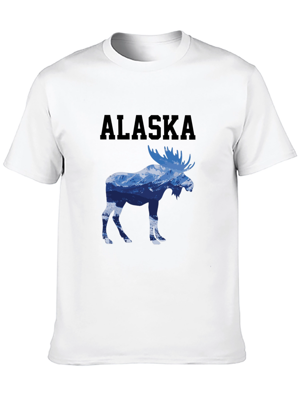 Alaska Moose Graphic Print T-Shirt