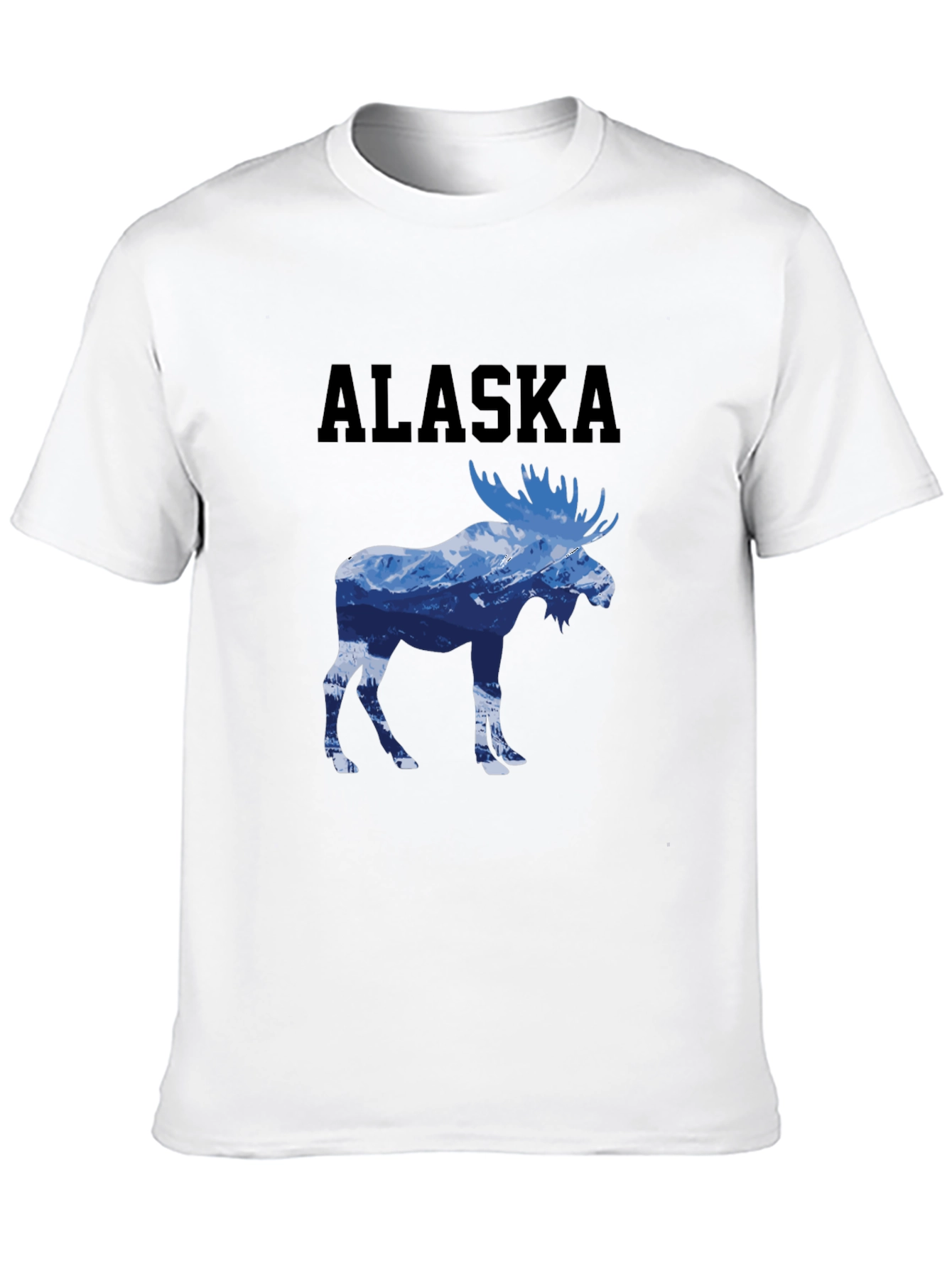 Alaska Moose Graphic Print T-Shirt