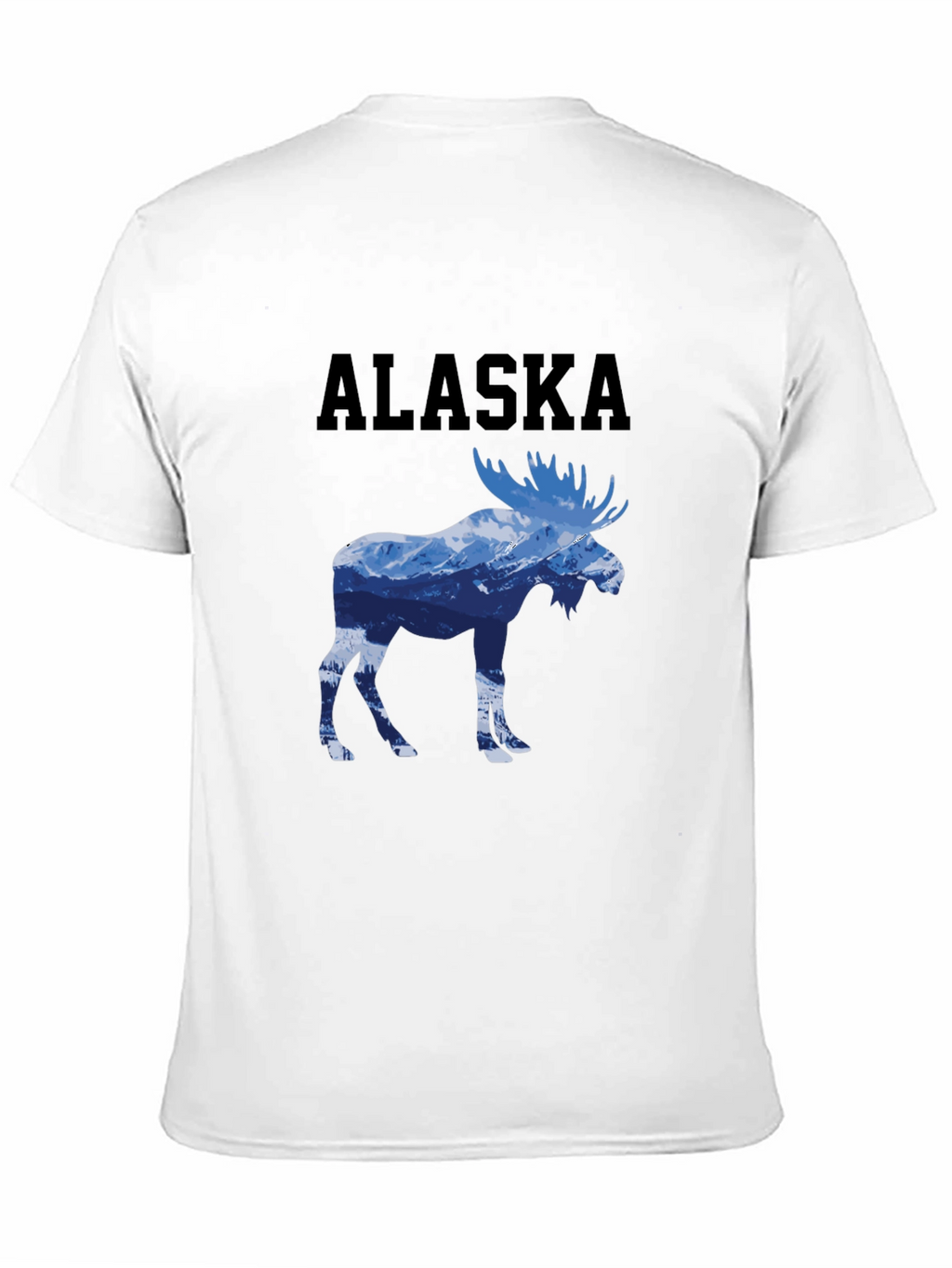 Alaska Moose Graphic Print T-Shirt