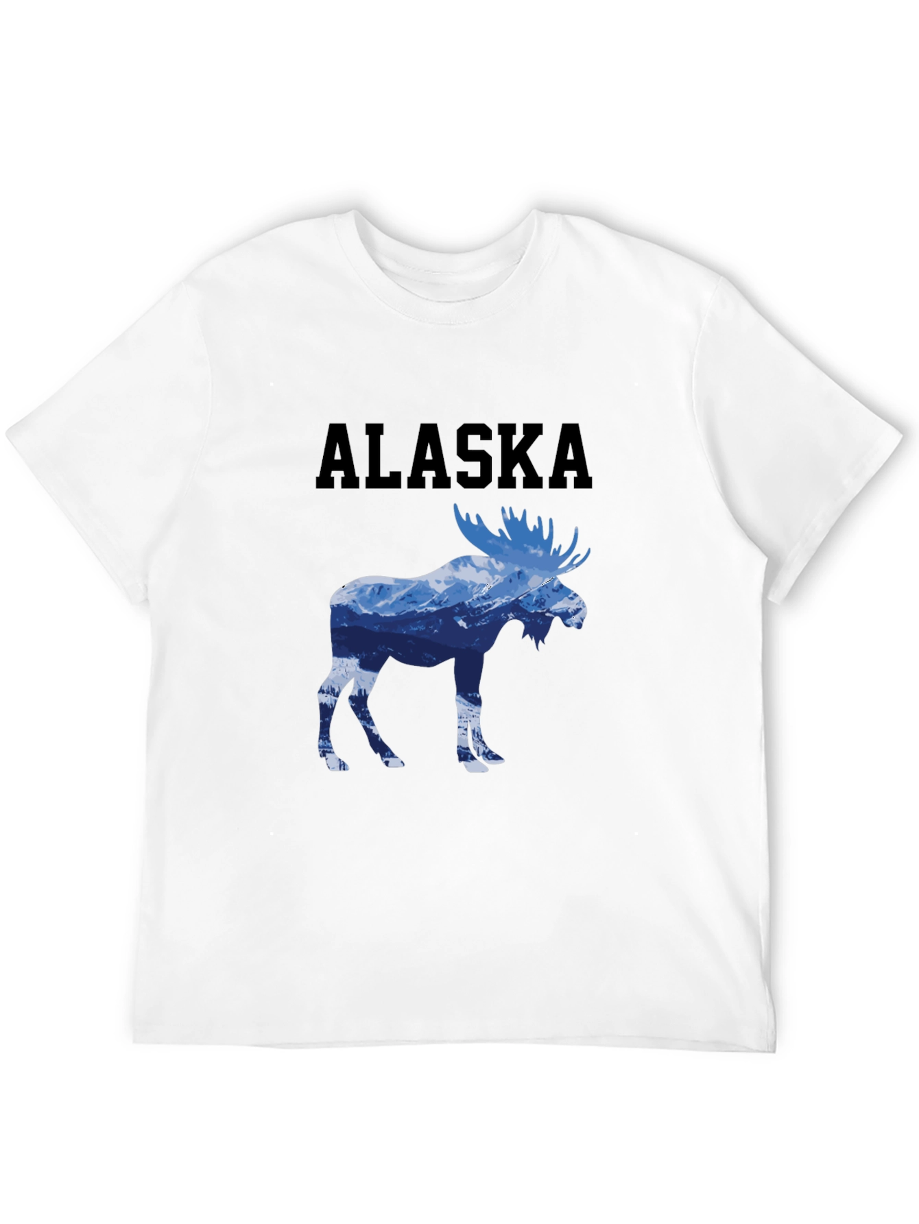 Alaska Moose Graphic Print T-Shirt