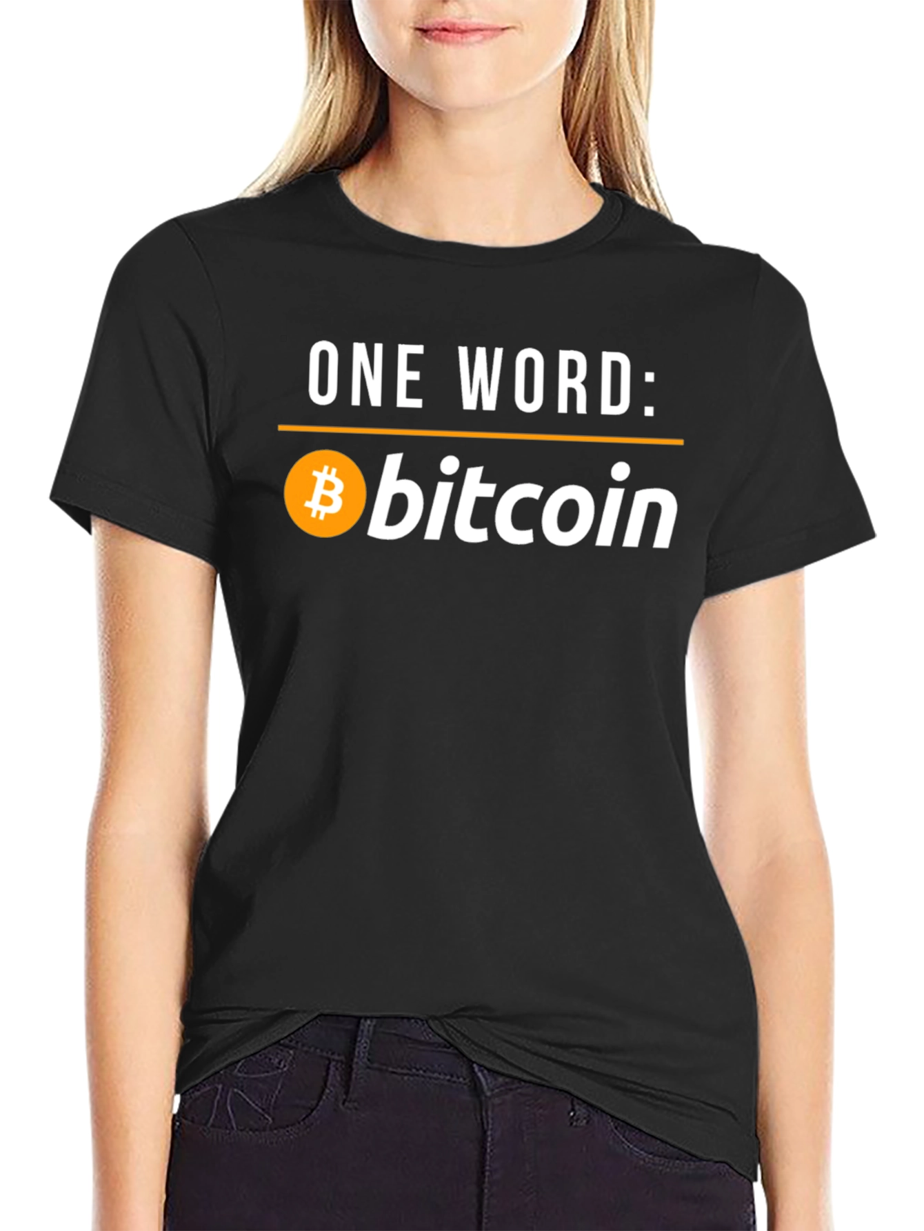 One Word: Bitcoin Graphic Tee - Crypto Enthusiast Shirt