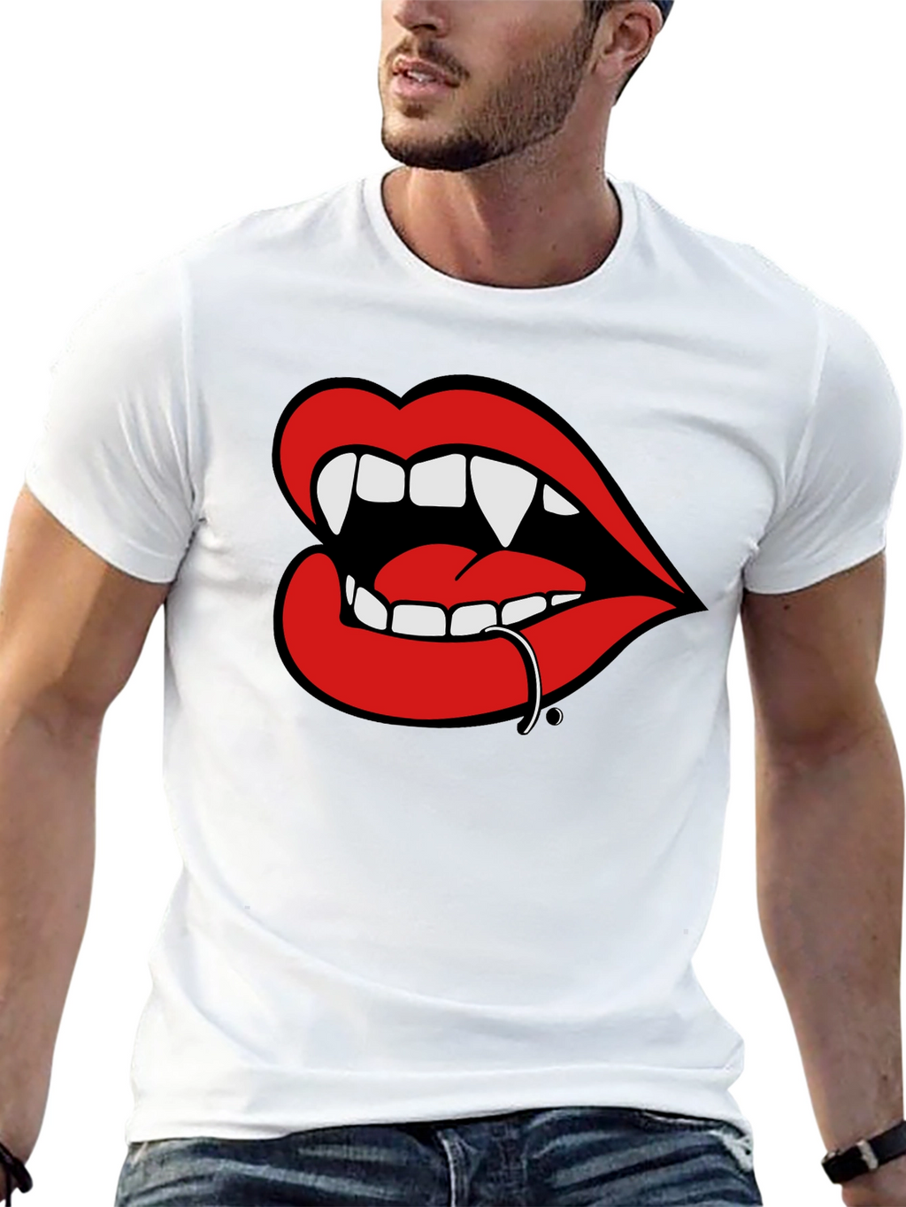 Vampire Lips T-Shirt: Bold Graphic Tee