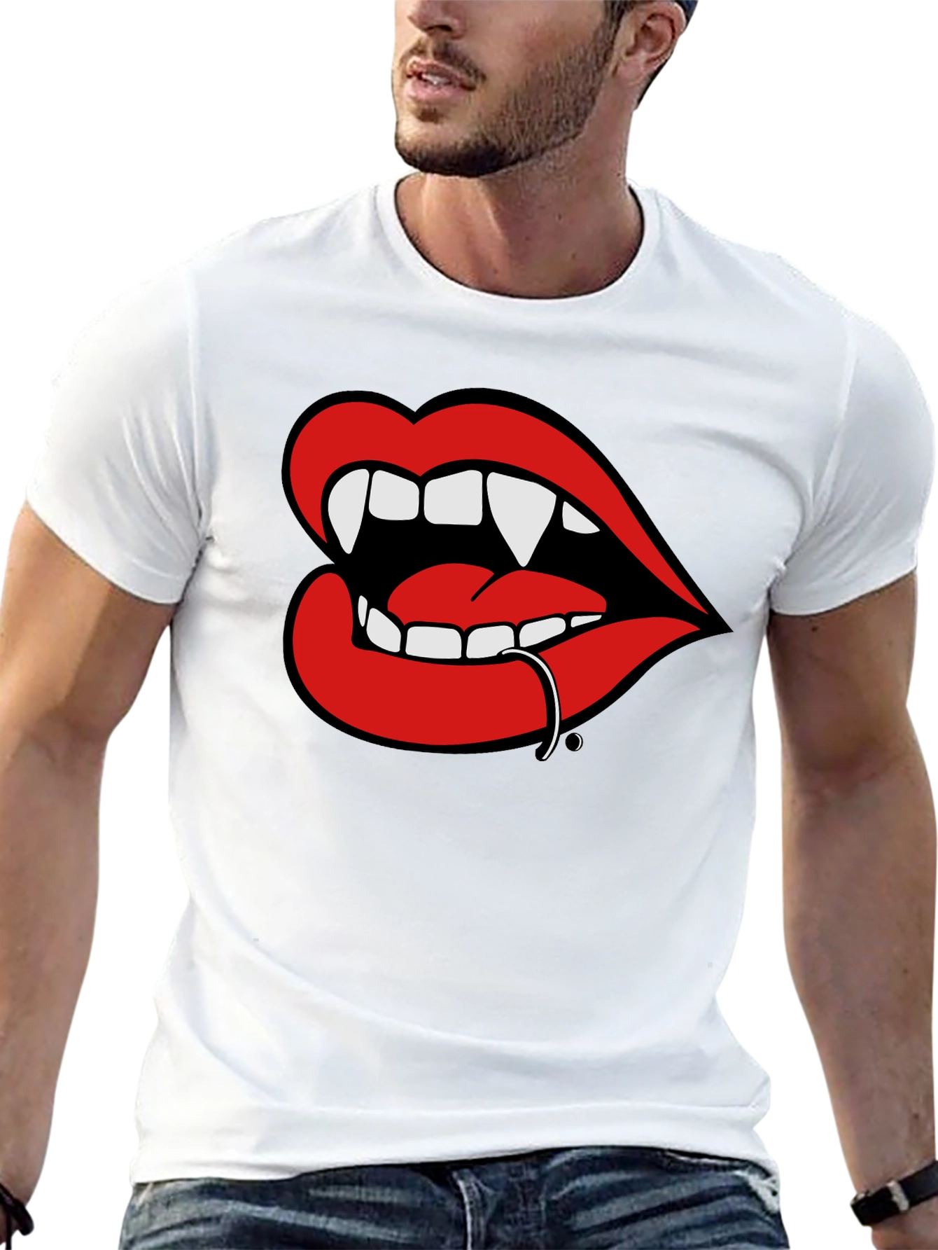 Vampire Lips T-Shirt: Bold Graphic Tee
