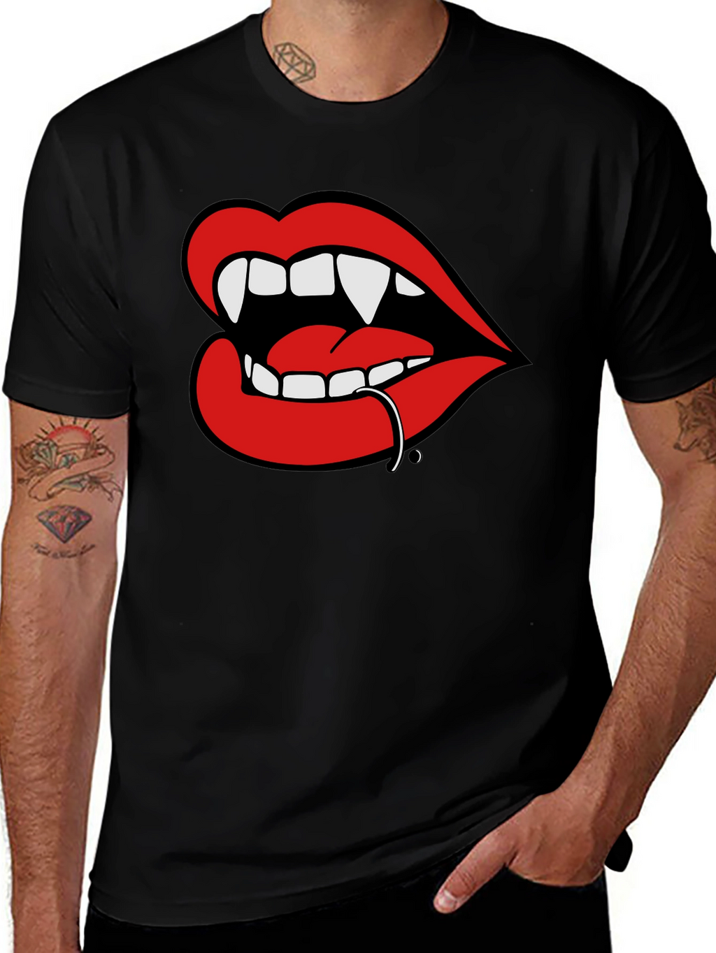 Vampire Lips T-Shirt: Bold Graphic Tee