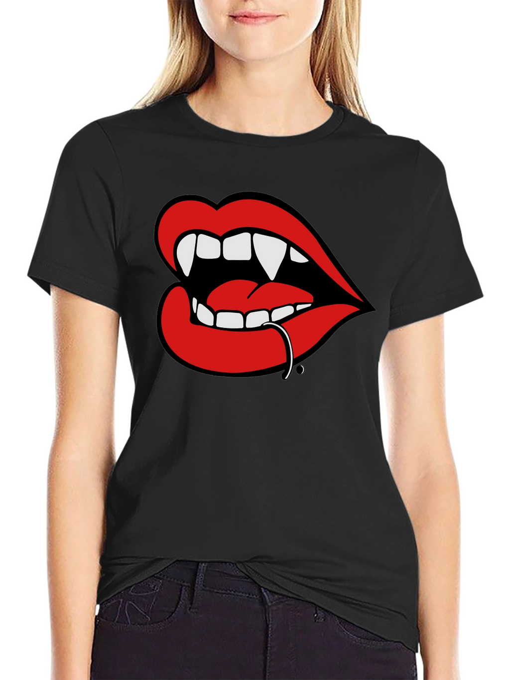 Vampire Lips T-Shirt: Bold Graphic Tee