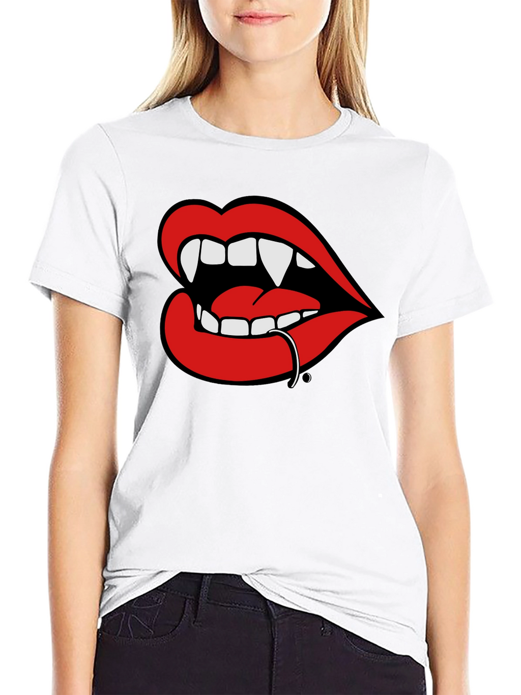 Vampire Lips T-Shirt: Bold Graphic Tee