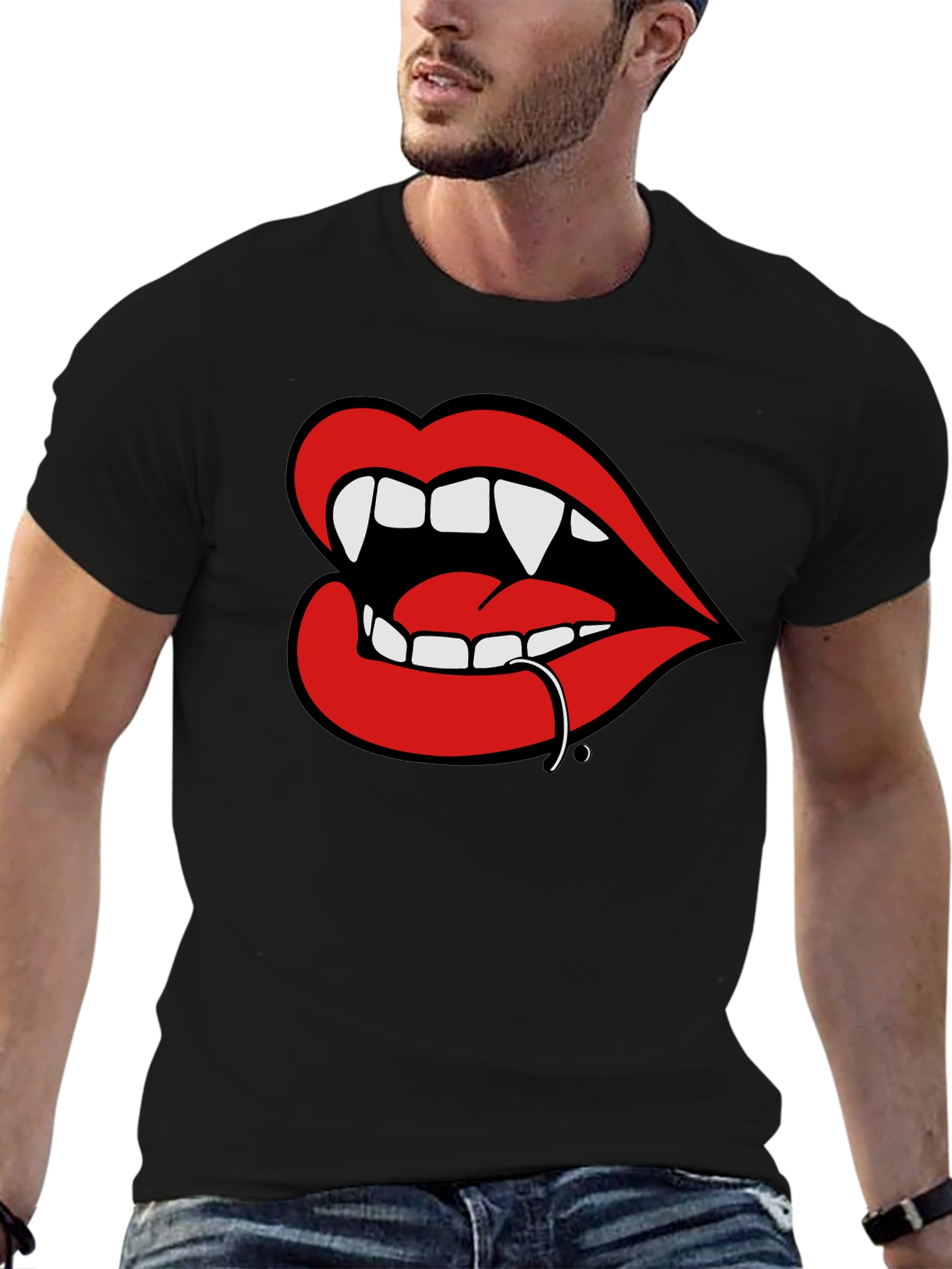 Vampire Lips T-Shirt: Bold Graphic Tee