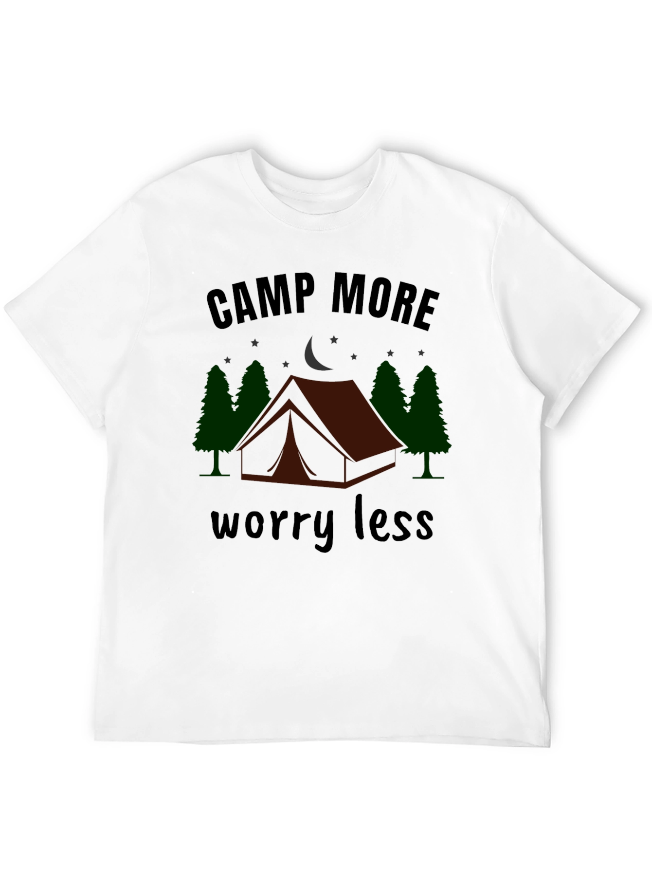 Camp More Worry Less Graphic T-Shirt