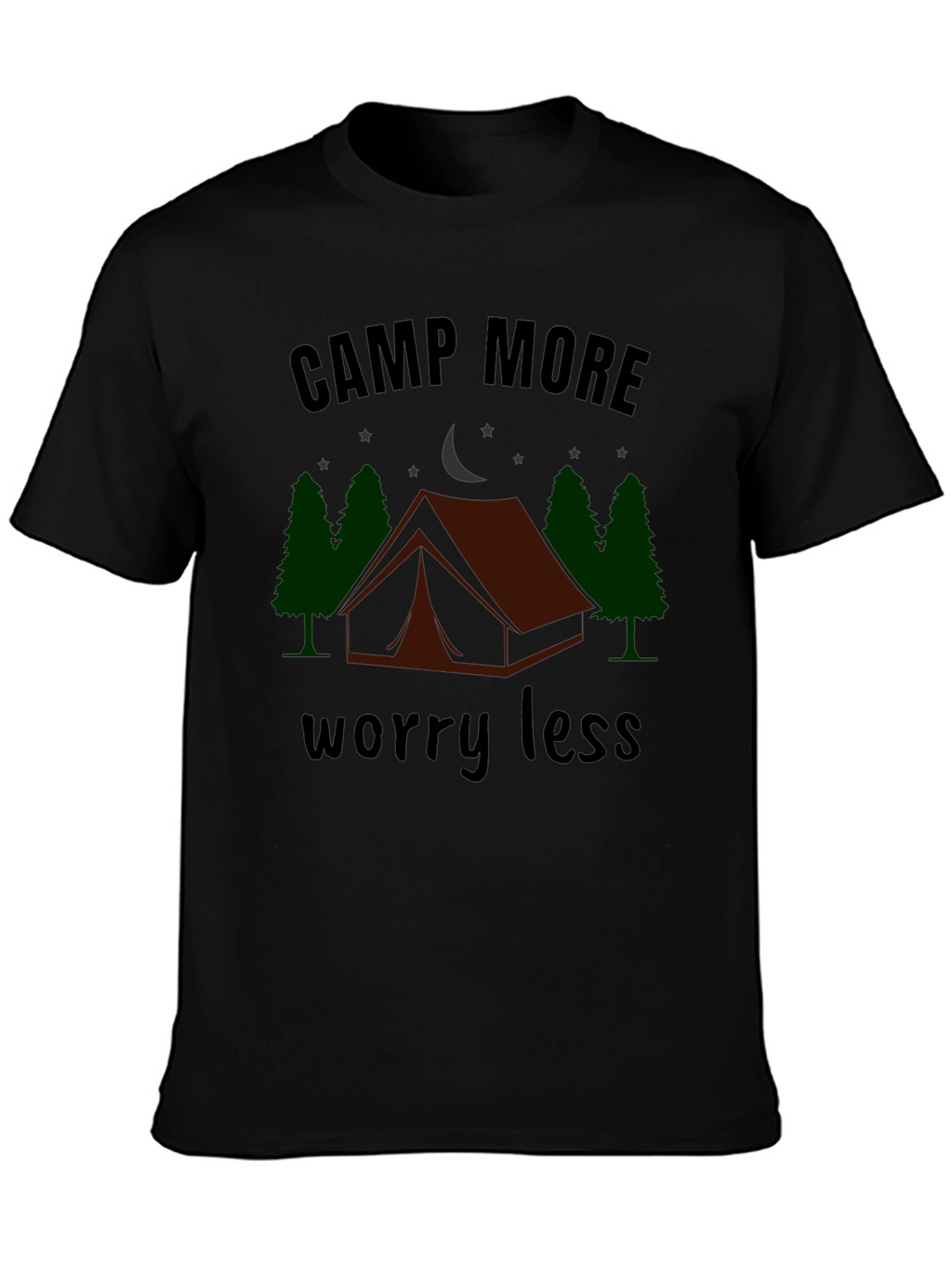 Camp More Worry Less Graphic T-Shirt
