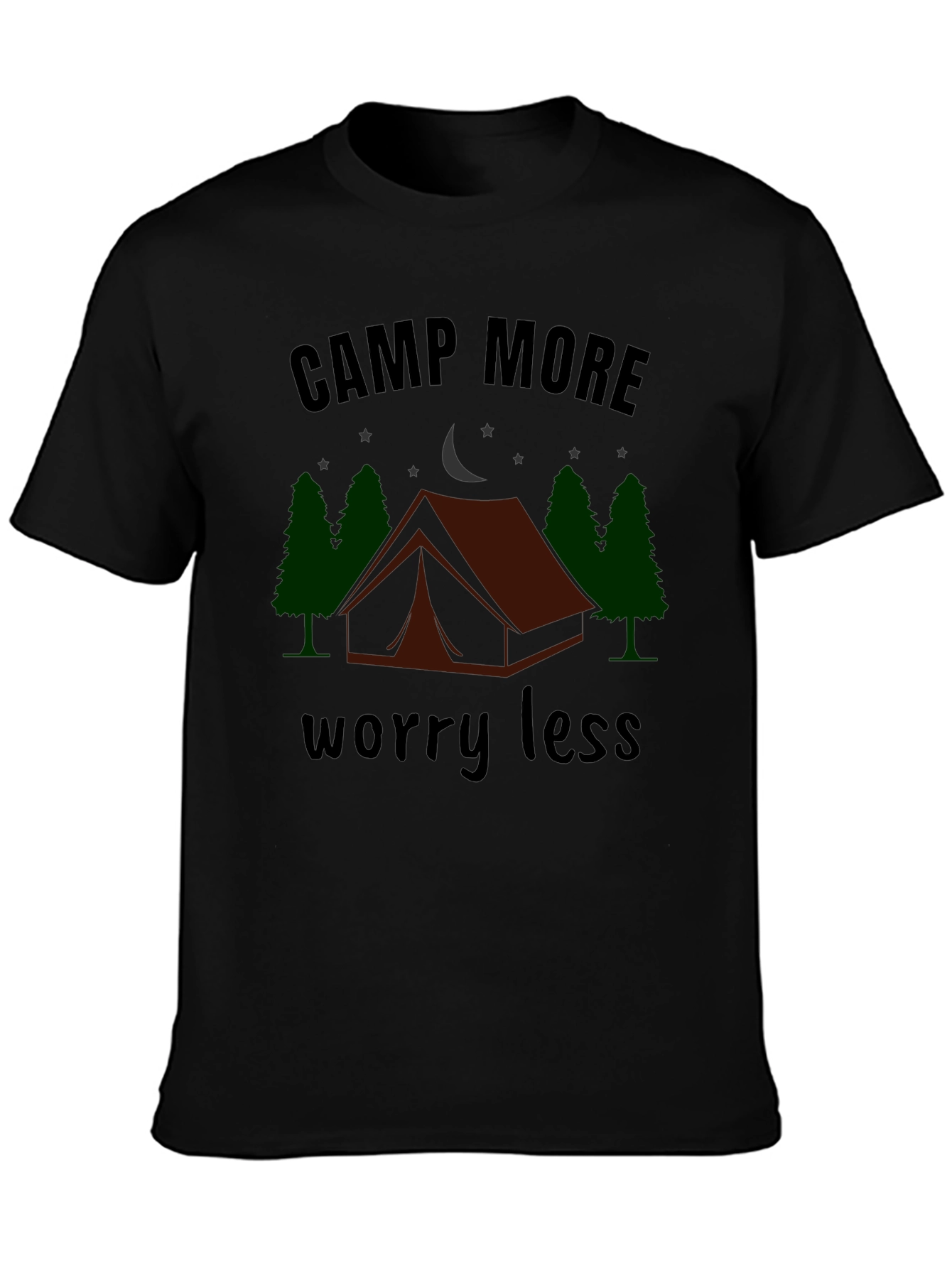 Camp More Worry Less Graphic T-Shirt
