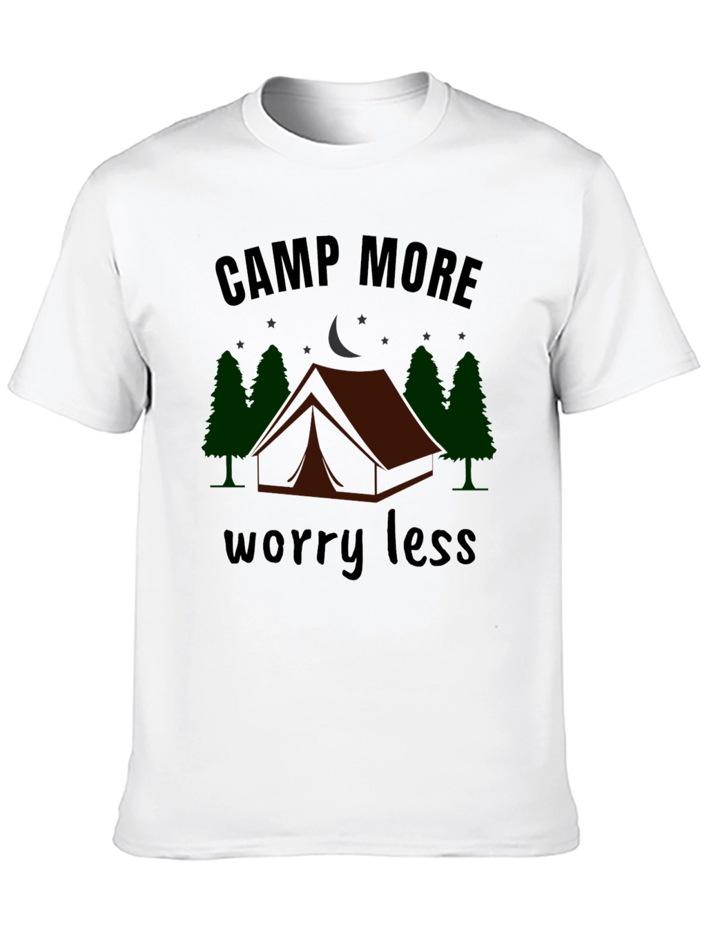 Camp More Worry Less Graphic T-Shirt