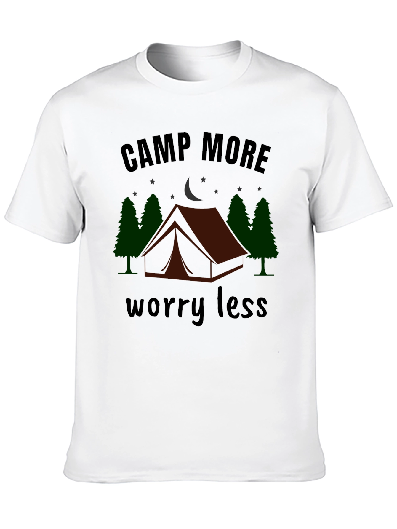 Camp More Worry Less Graphic T-Shirt