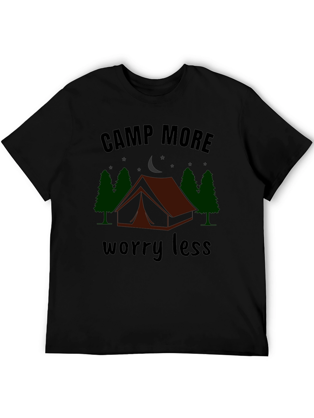 Camp More Worry Less Graphic T-Shirt