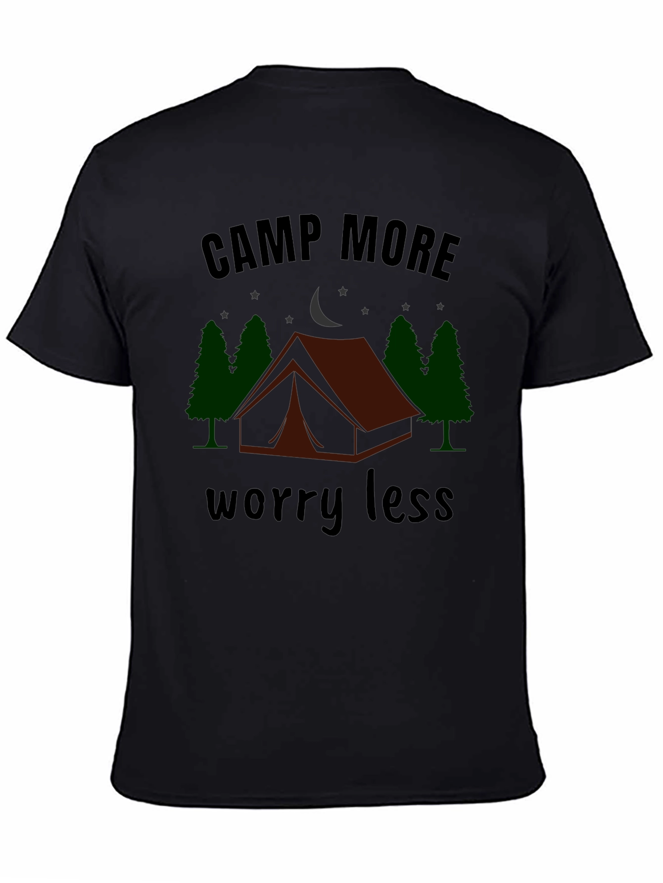 Camp More Worry Less Graphic T-Shirt