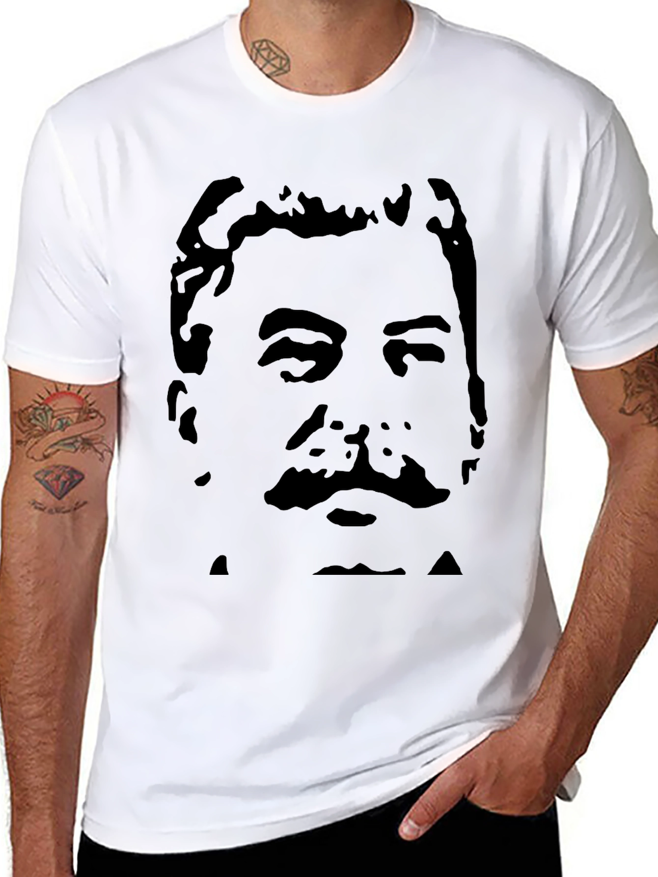 Stalin Portrait Black T-Shirt