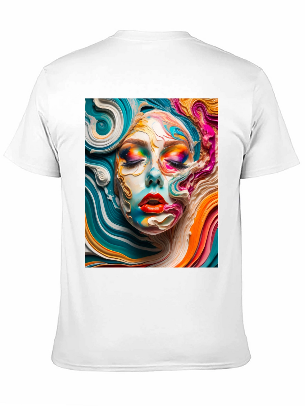 Abstract Face Graphic Tee - Artistic Unisex T-Shirt