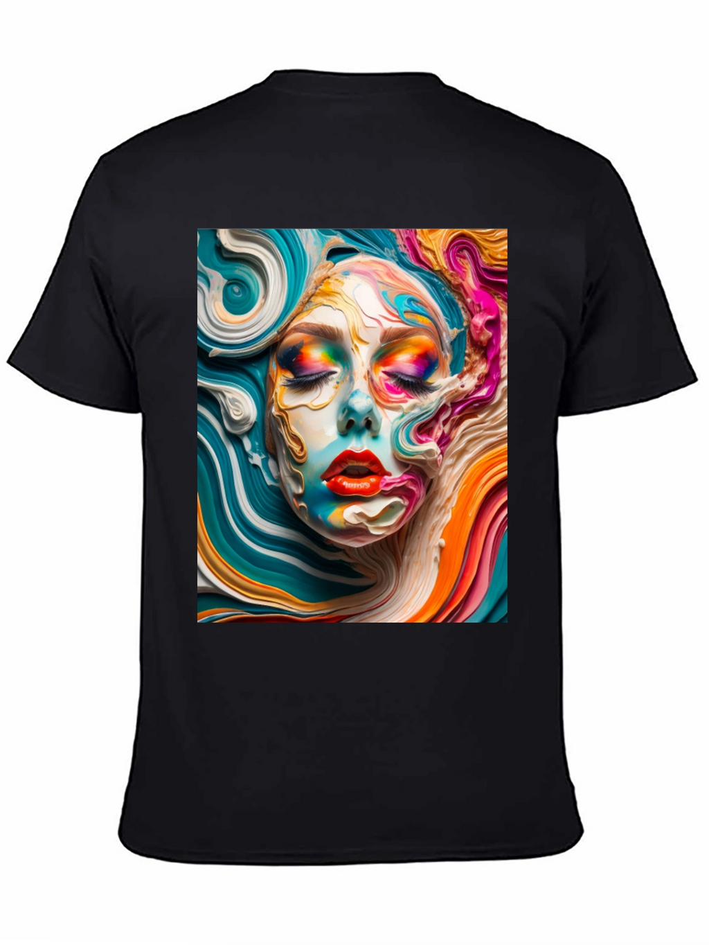 Abstract Face Graphic Tee - Artistic Unisex T-Shirt