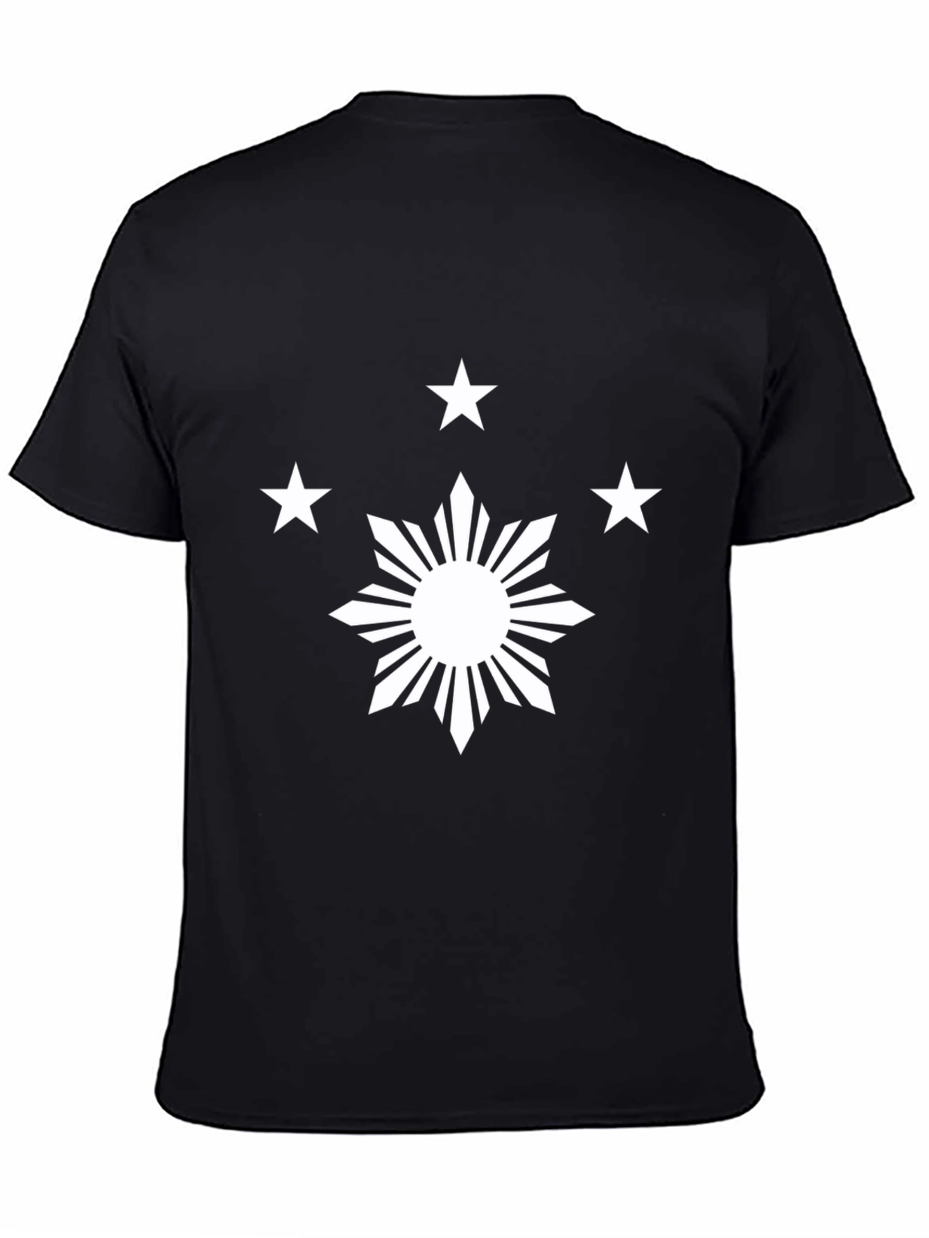 Philippine Sun & Stars Black Graphic Tee