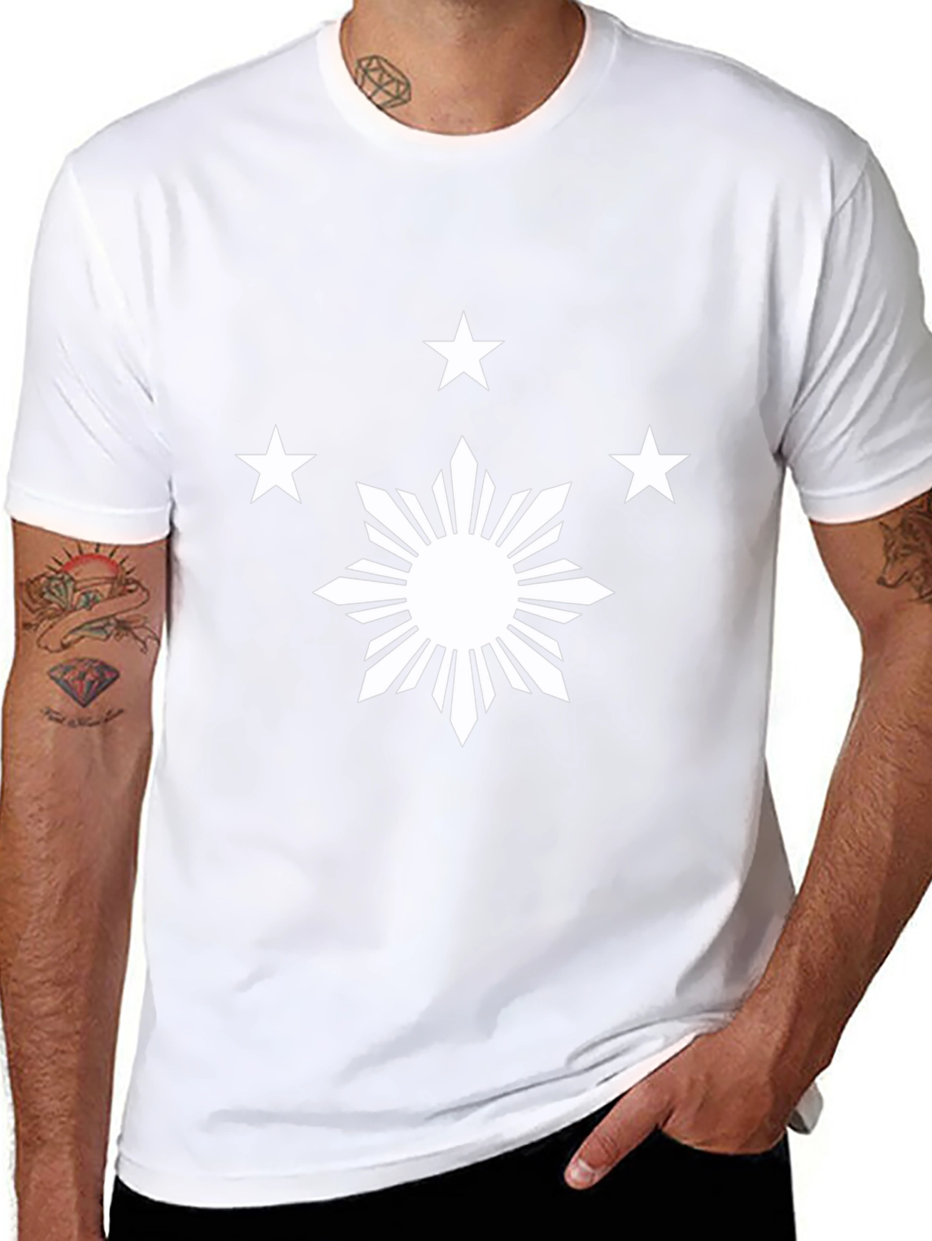 Philippine Sun & Stars Black Graphic Tee