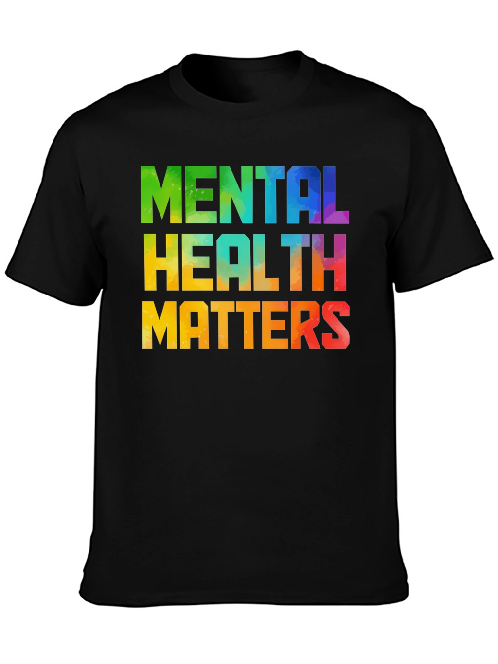 Mental Health Matters Graphic Tee - Black Cotton T-Shirt