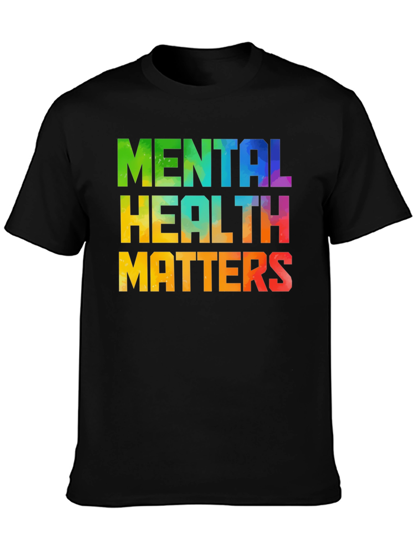 Mental Health Matters Graphic Tee - Black Cotton T-Shirt