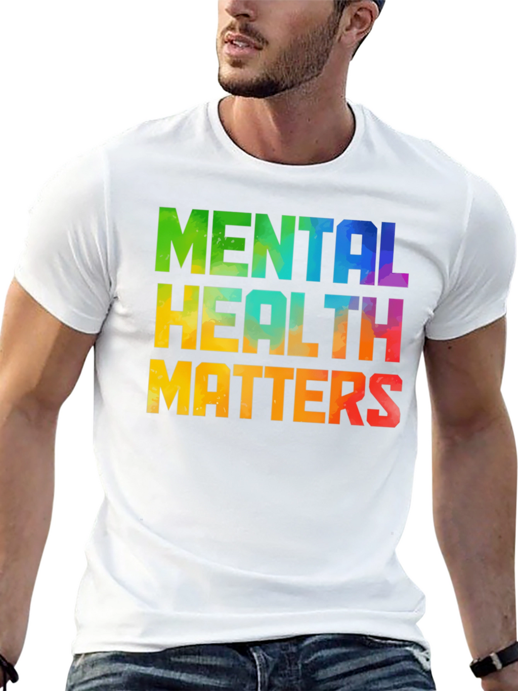 Mental Health Matters Graphic Tee - Black Cotton T-Shirt