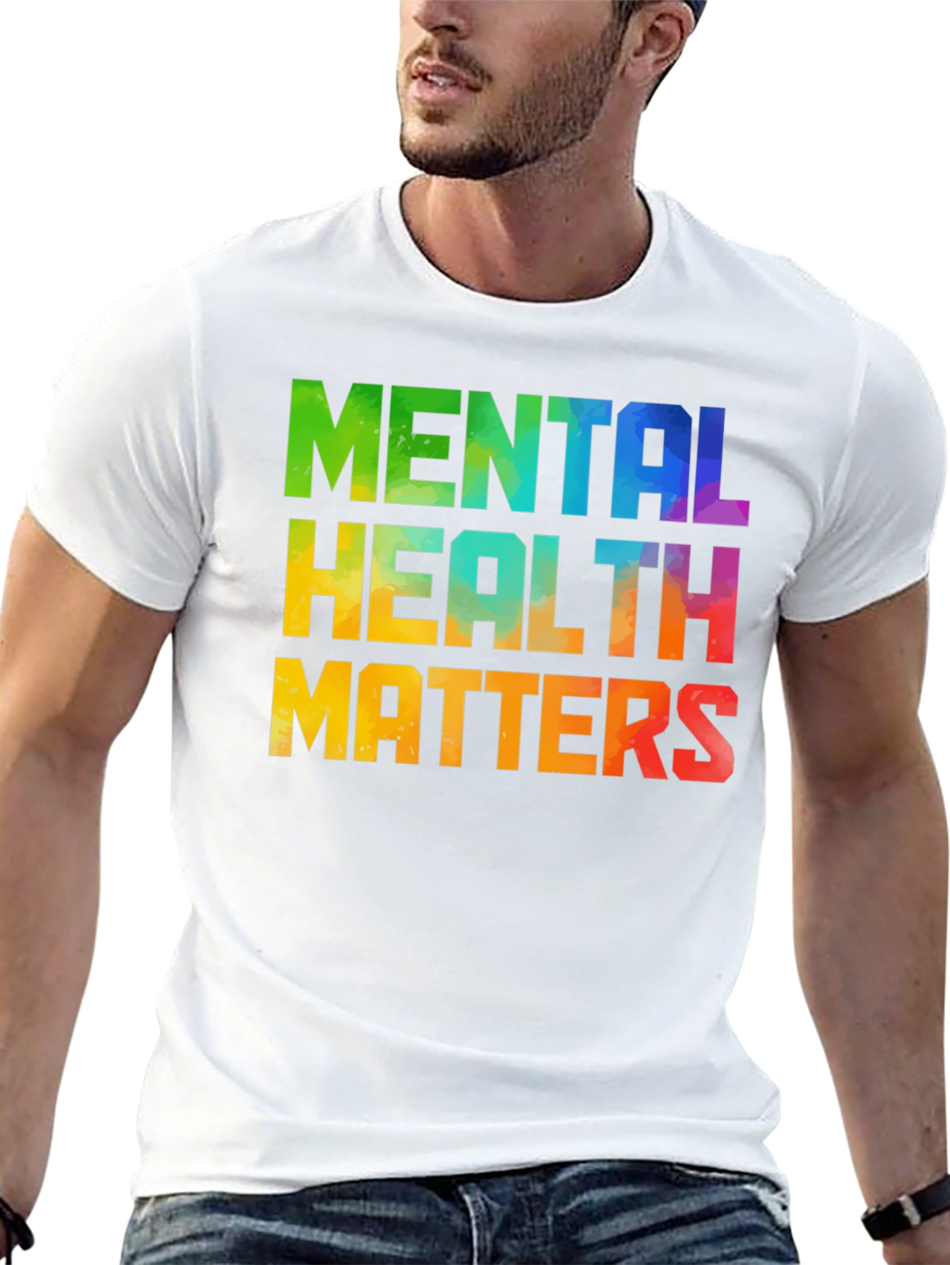 Mental Health Matters Graphic Tee - Black Cotton T-Shirt