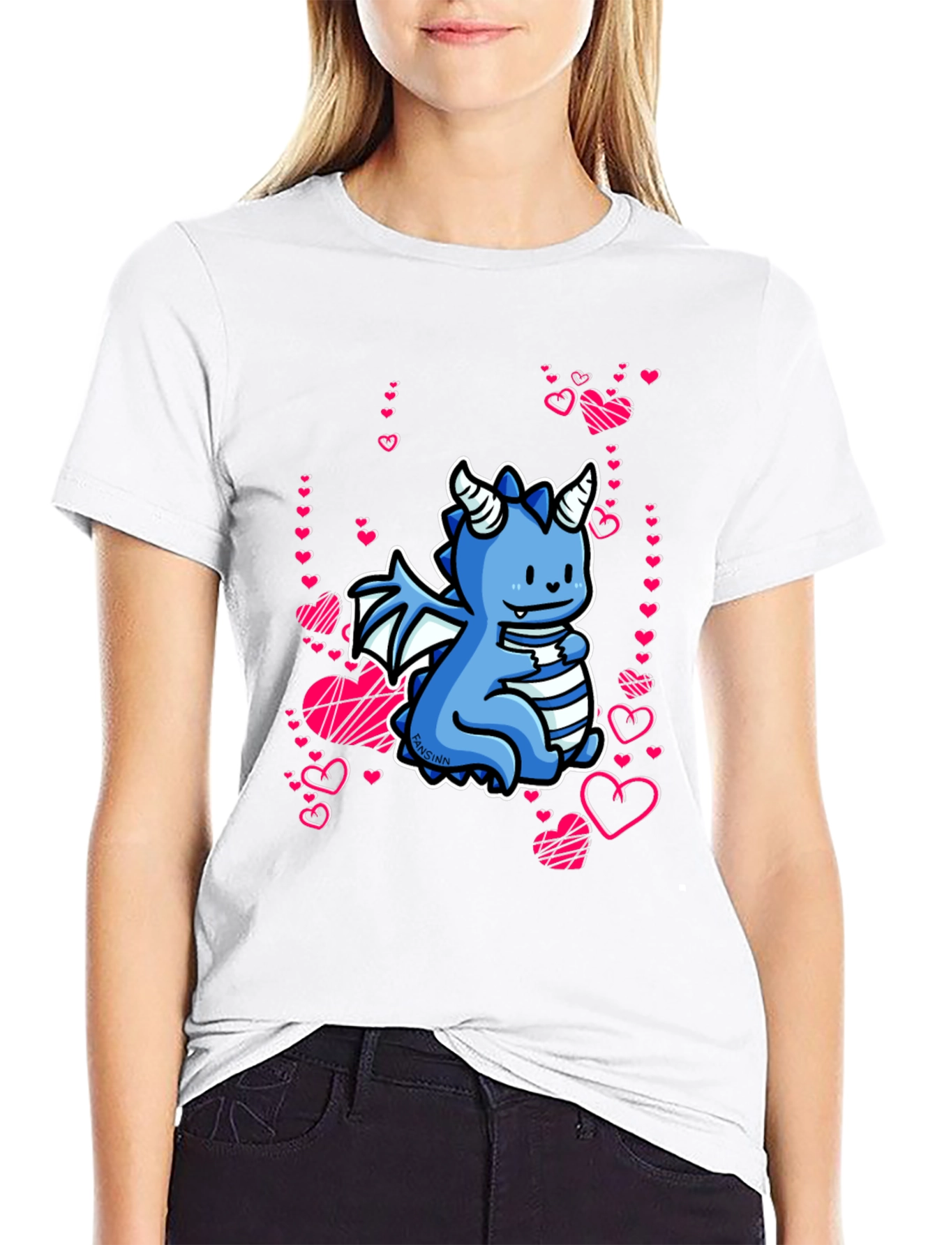 Cute Dragon Valentines Day Graphic Tee