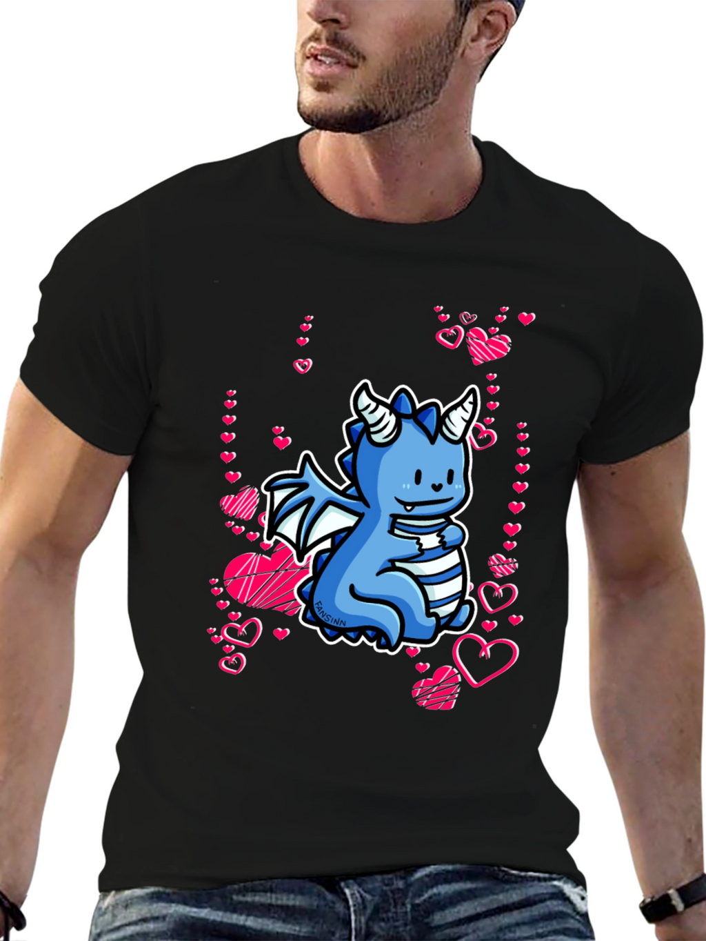 Cute Dragon Valentines Day Graphic Tee