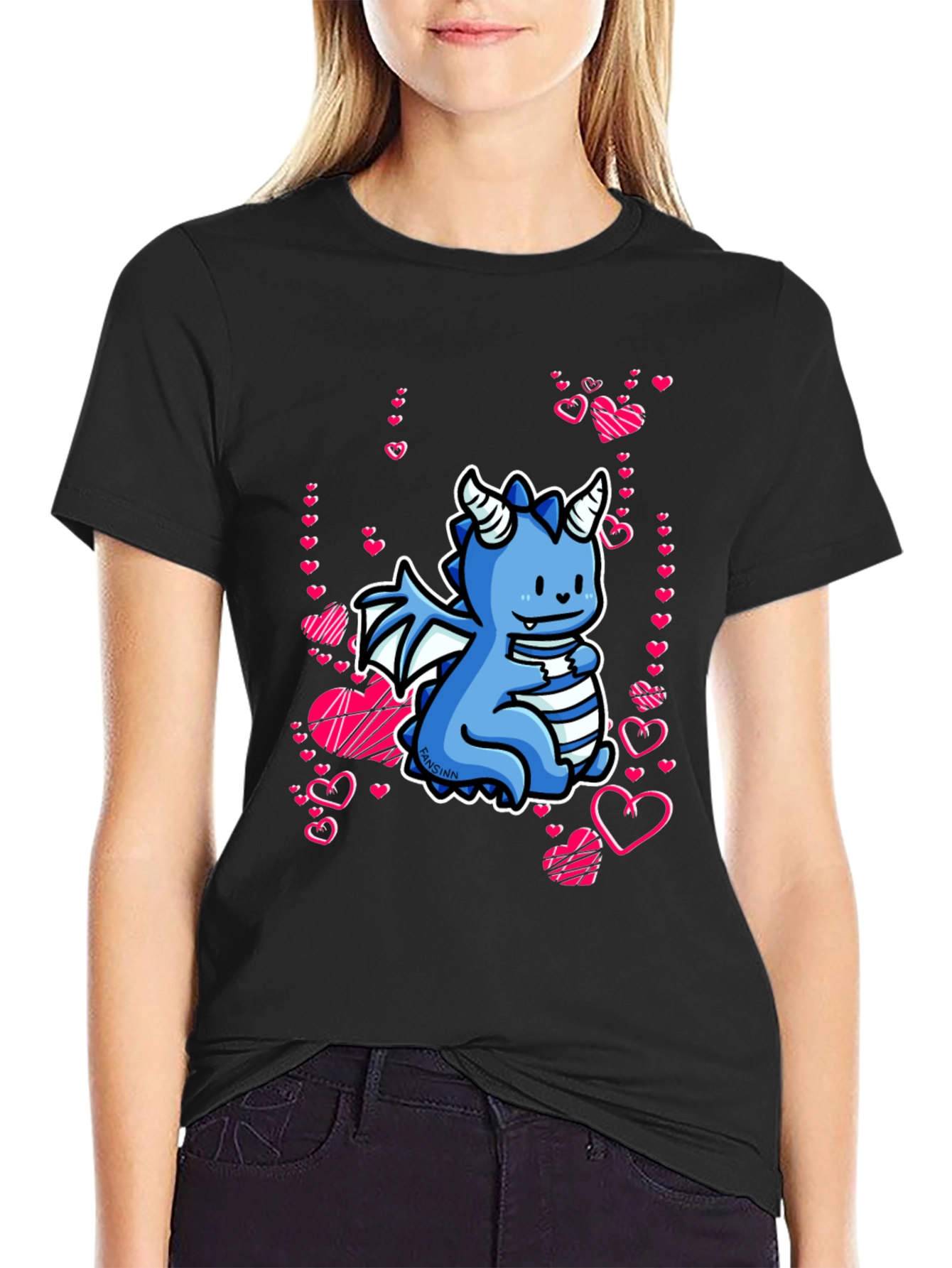 Cute Dragon Valentines Day Graphic Tee