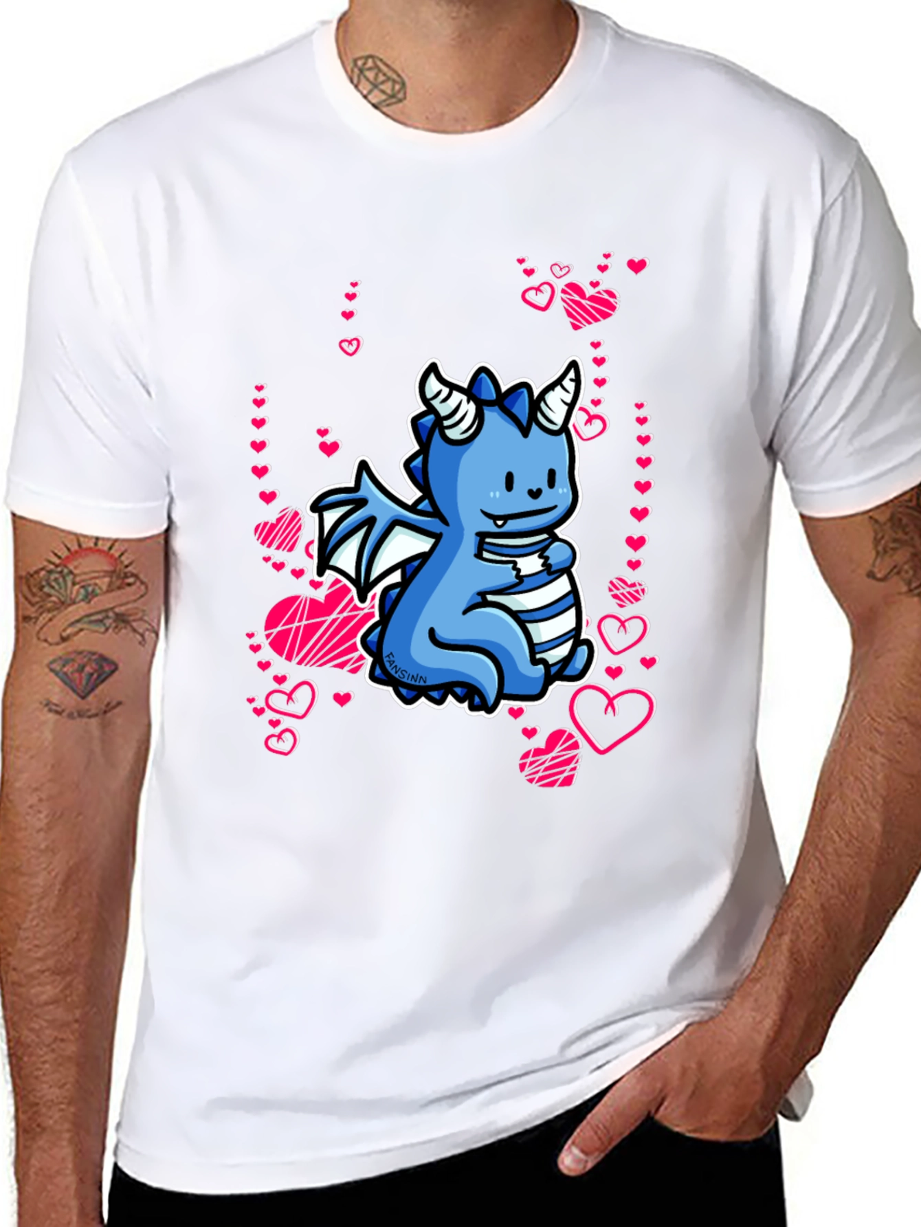 Cute Dragon Valentines Day Graphic Tee