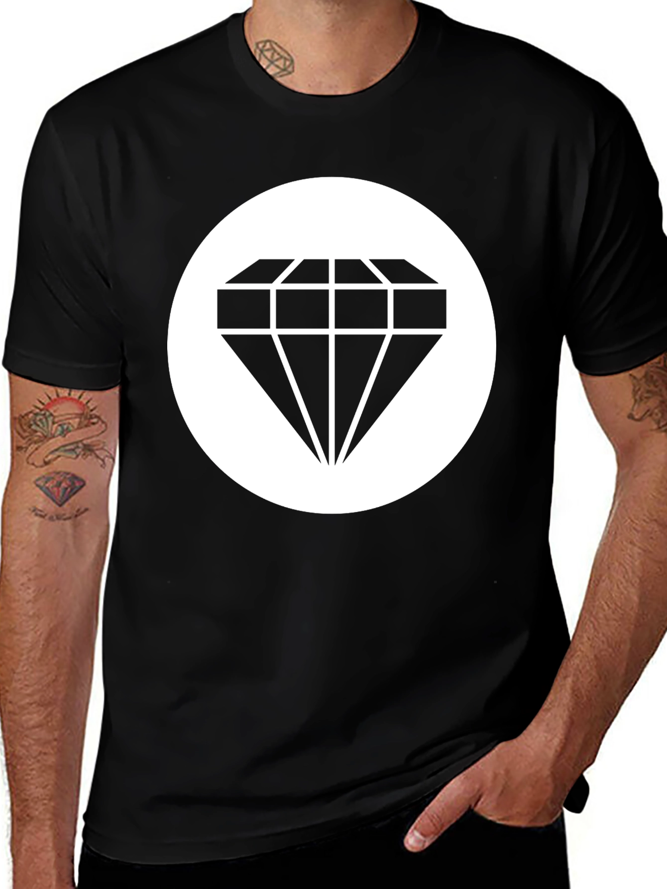 Diamond Graphic Black T-Shirt