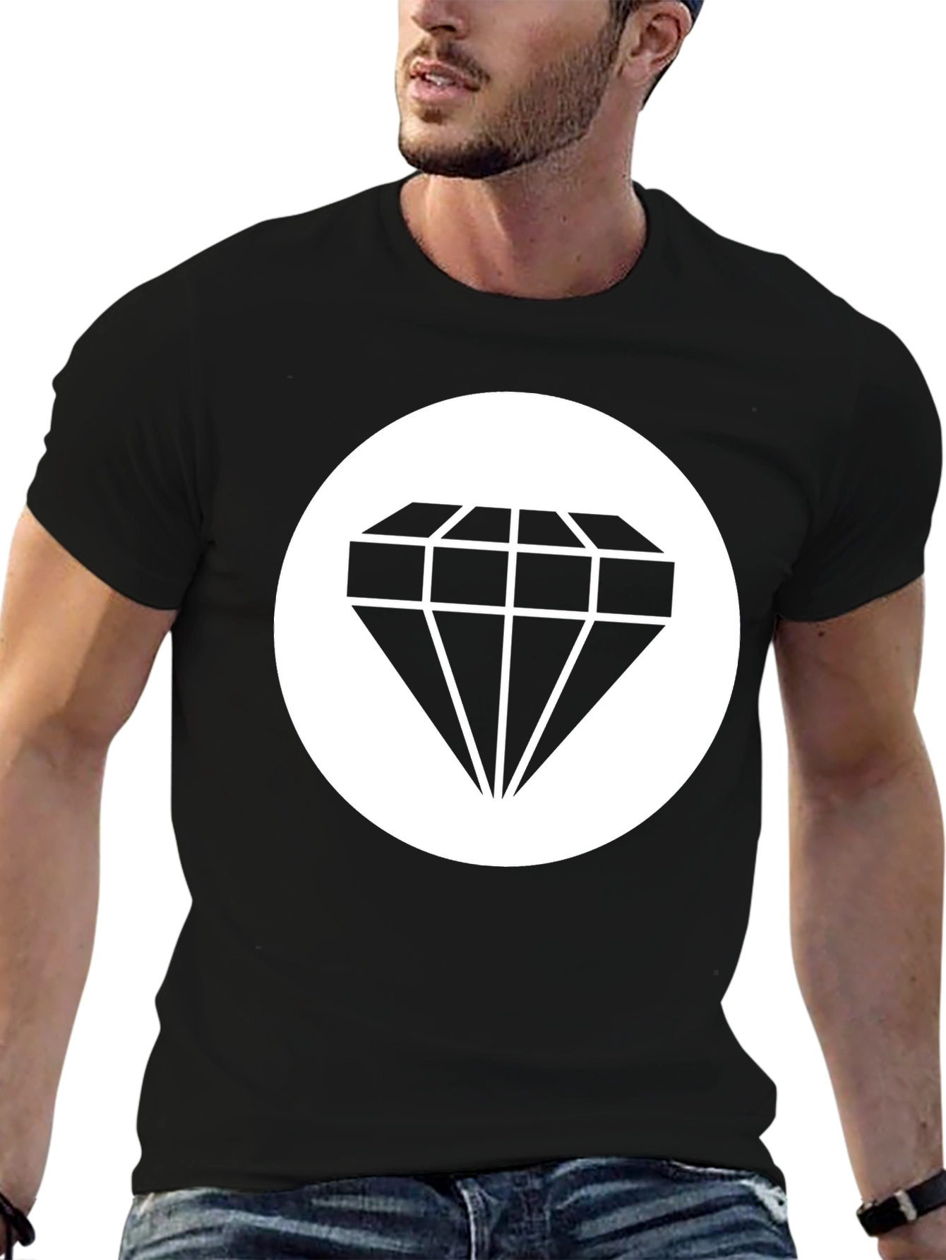Diamond Graphic Black T-Shirt